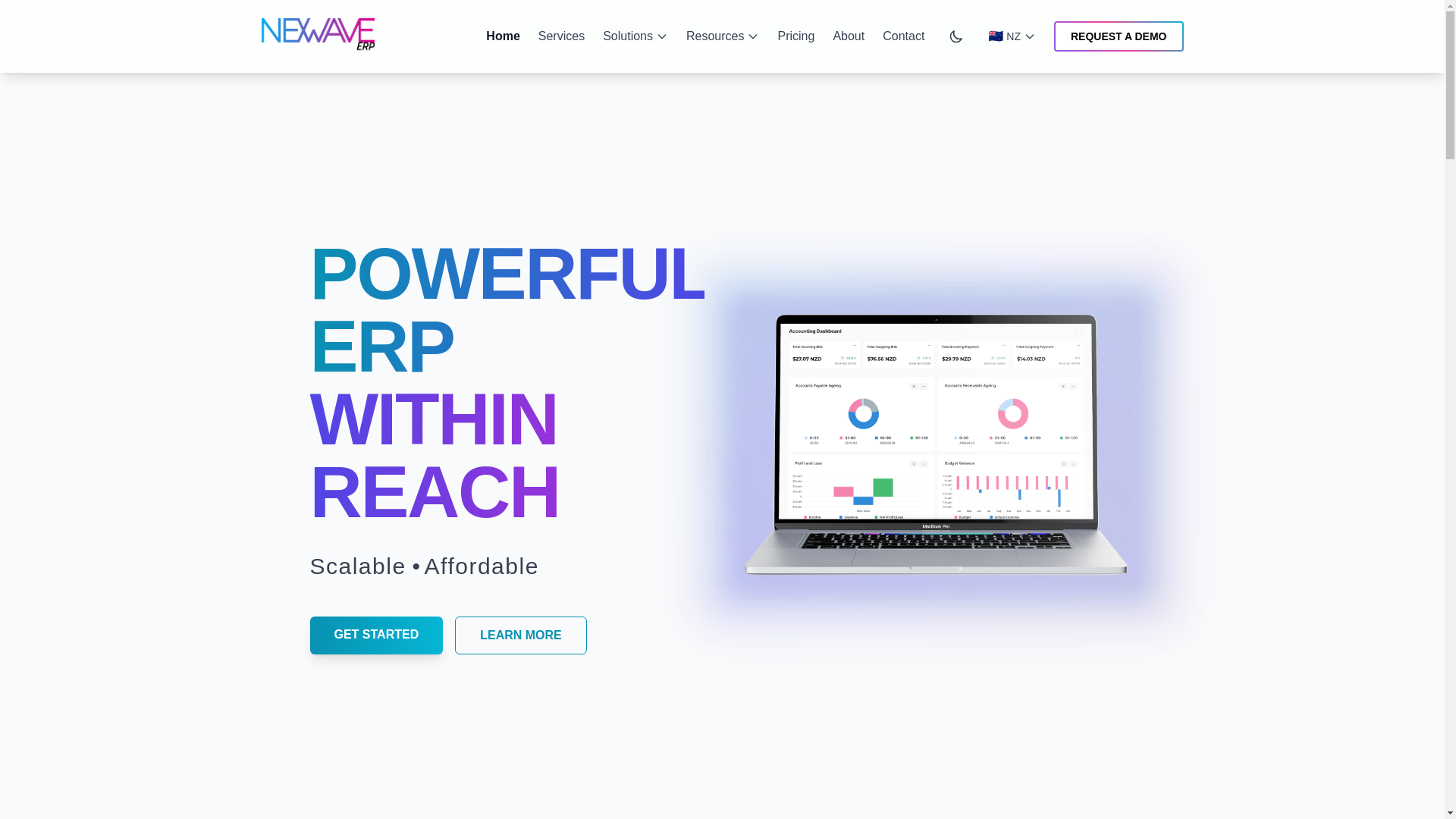 website screenshot of https://website-nexwave.pages.dev/
