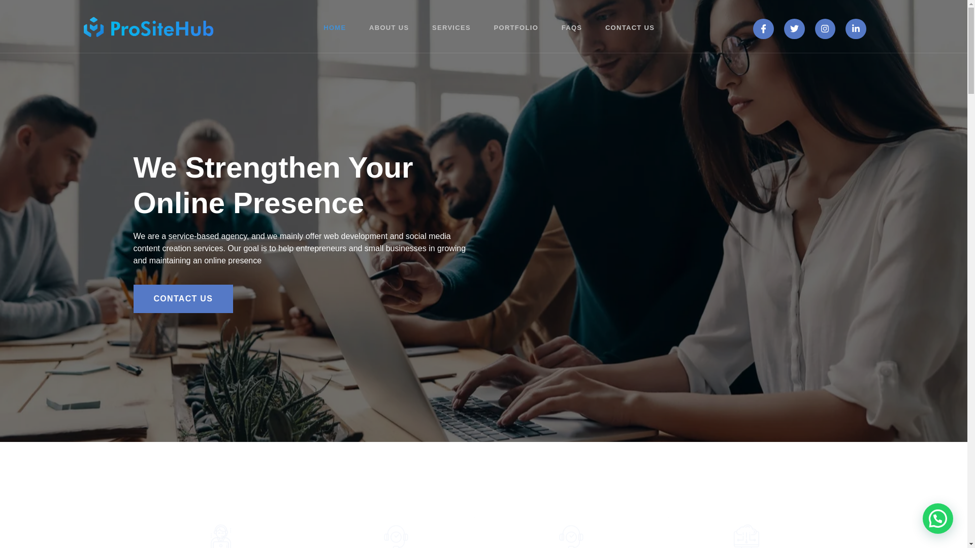 website screenshot of https://prositehub.eu/