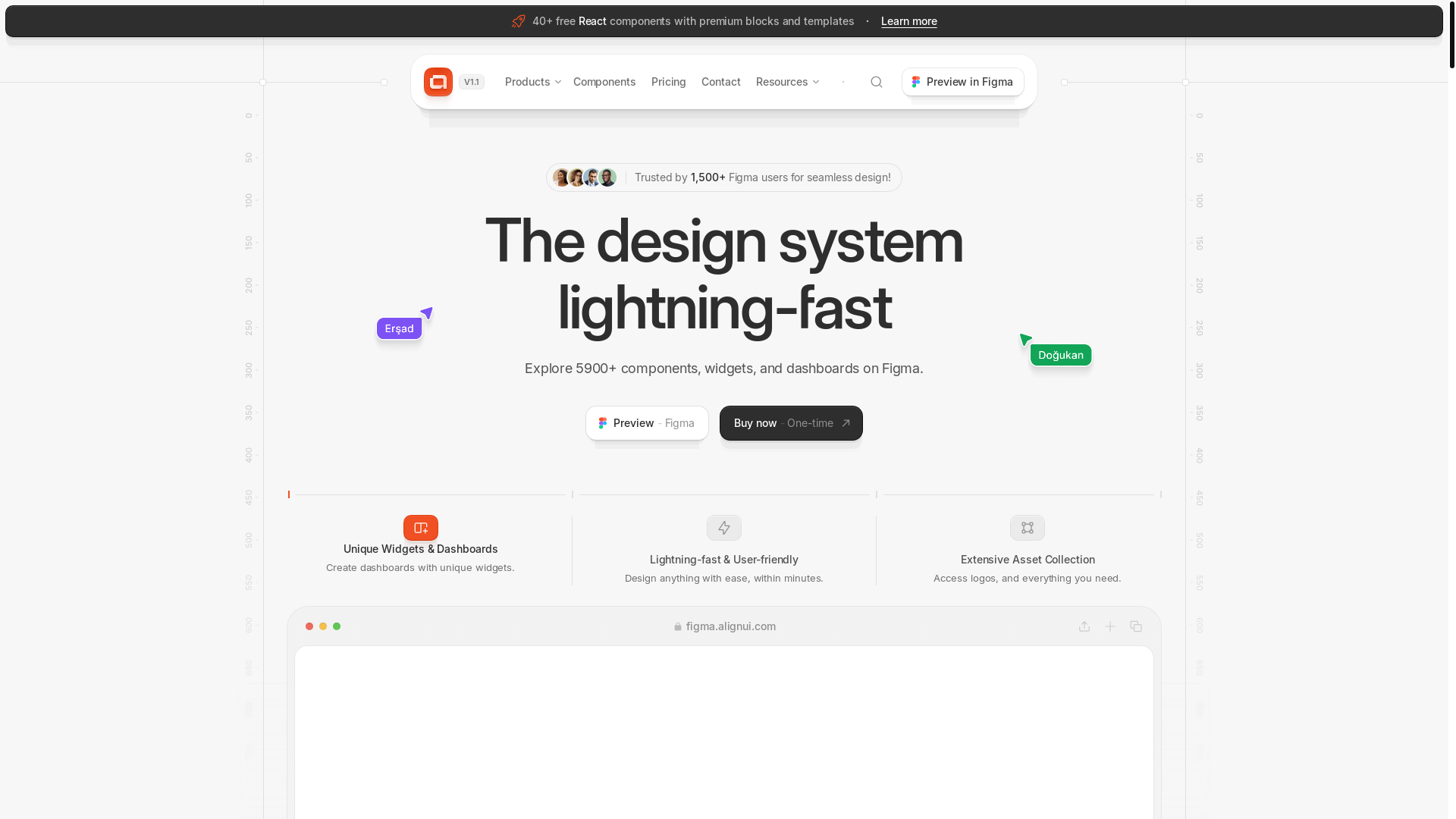 website screenshot of https://figma-alignui.pages.dev/