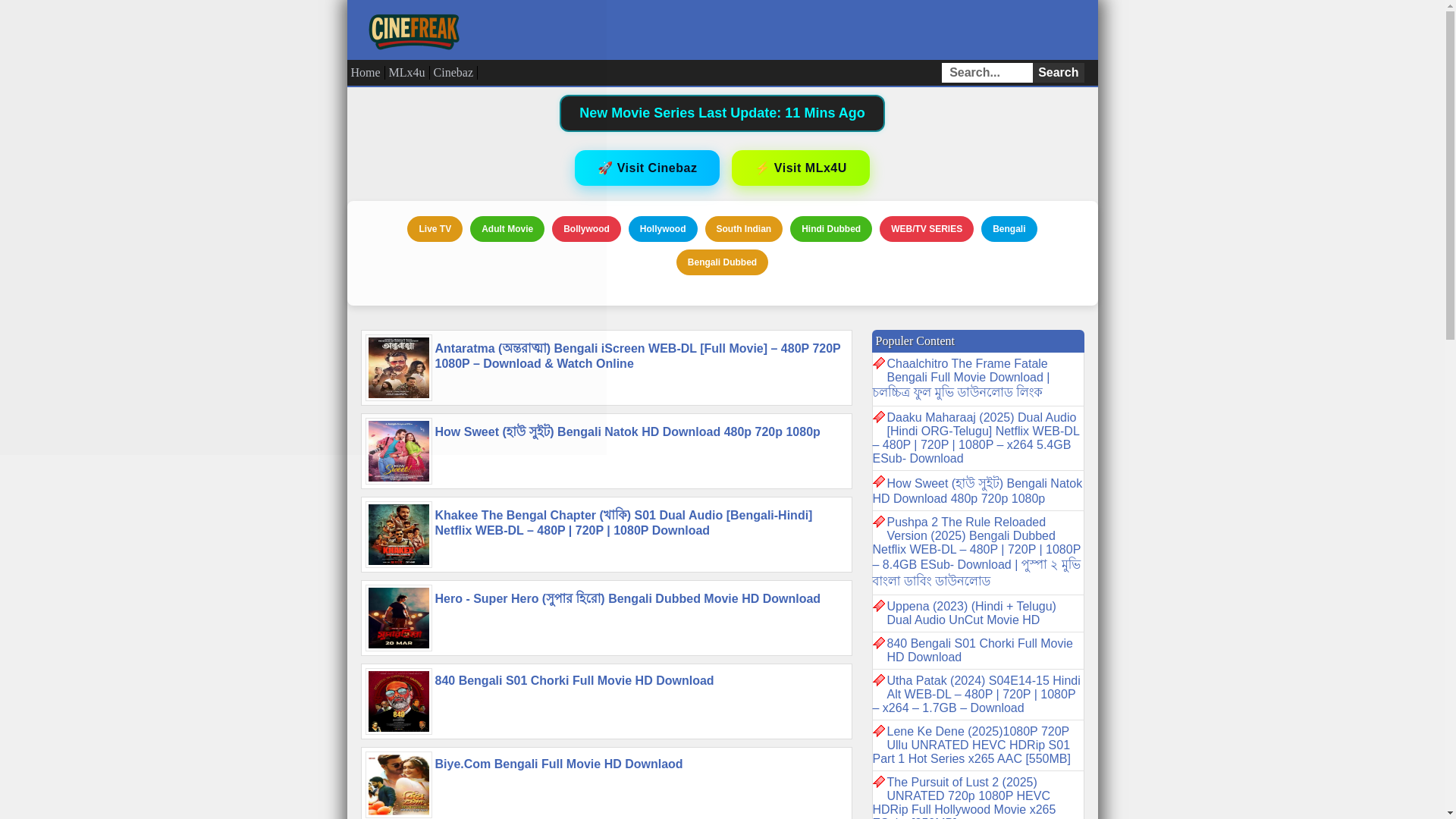 website screenshot of https://cinefreak.shop/