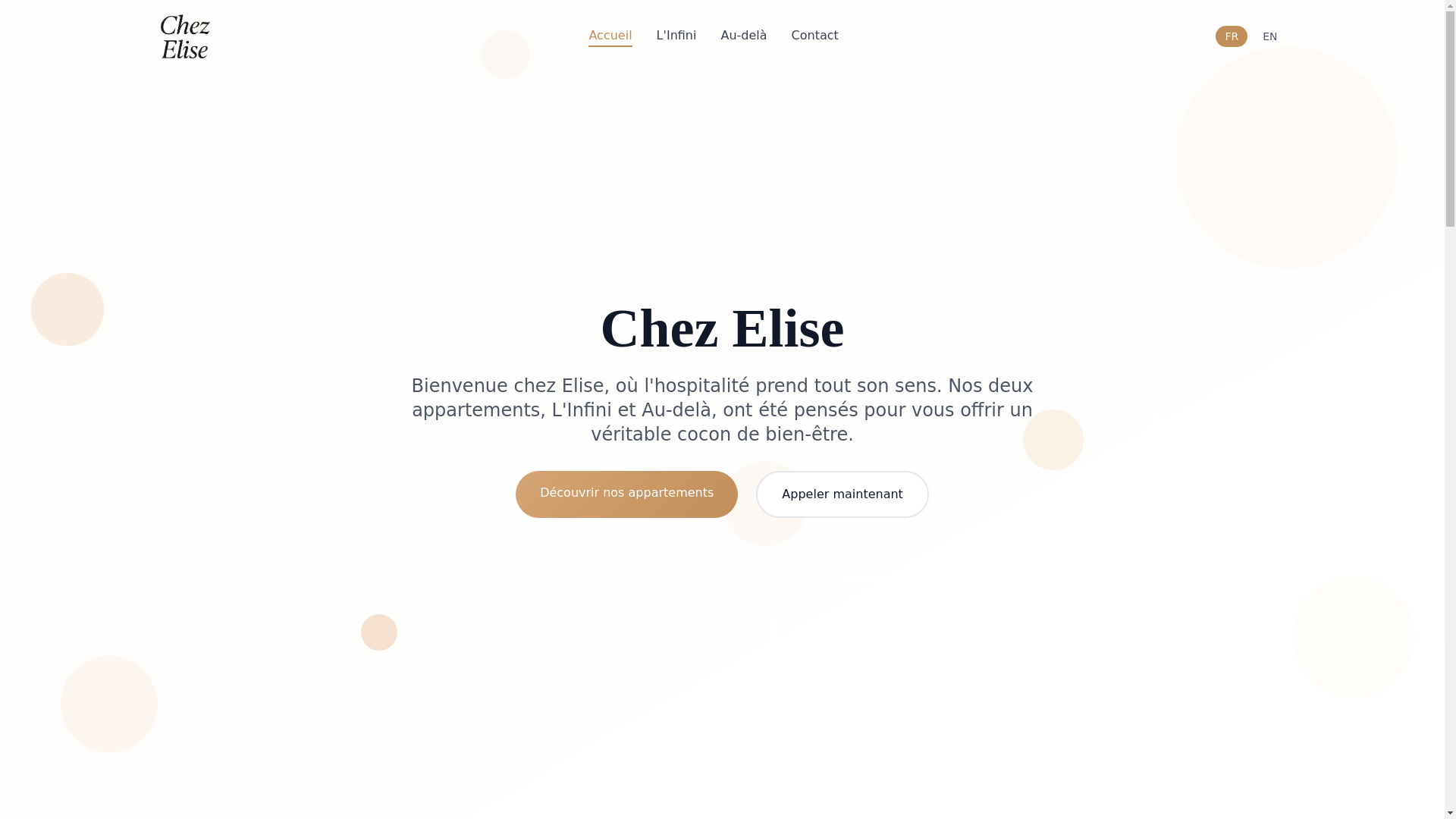 website screenshot of https://chez-elise.fr/