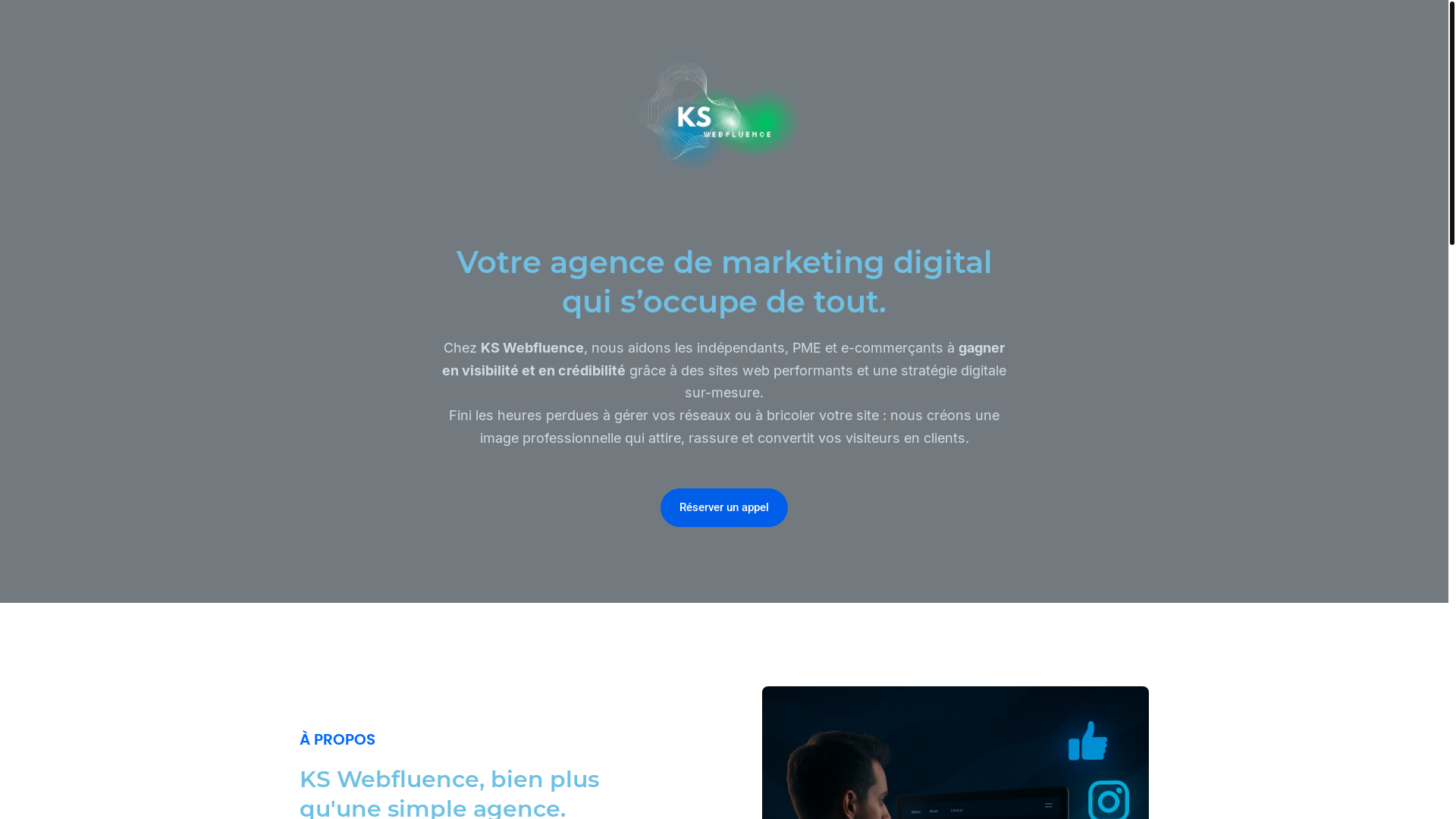 website screenshot of https://kswebfluence.fr/