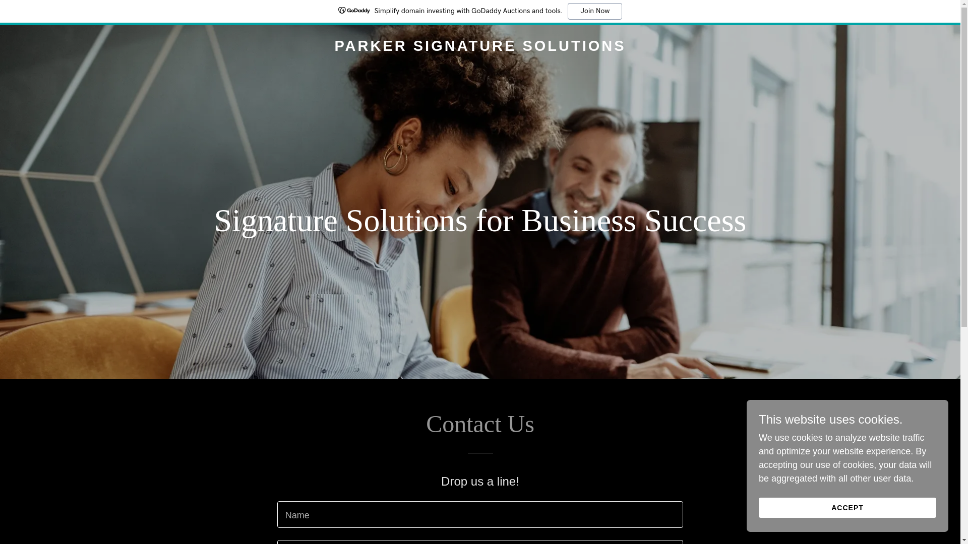 website screenshot of https://parkersignaturesolutions.com/