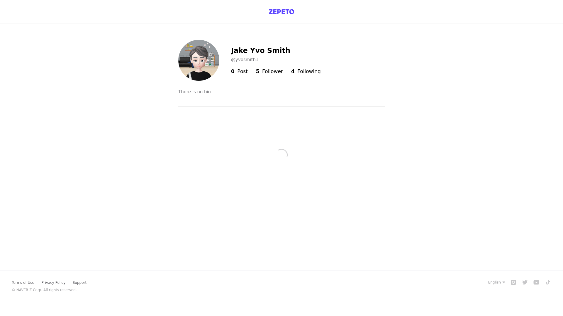 website screenshot of https://web.zepeto.me/share/user/profile/sj214b?language=en