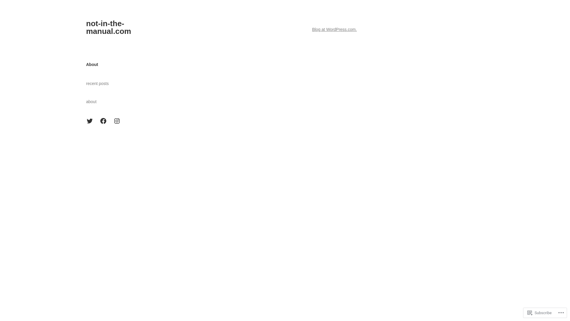 website screenshot of https://not-in-the-manual.com/