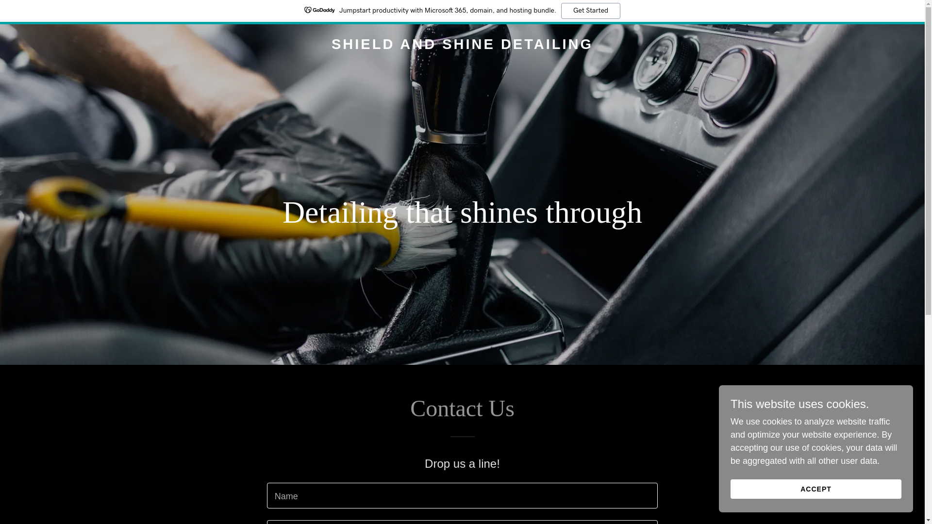 website screenshot of https://shieldandshinedetailing.com/
