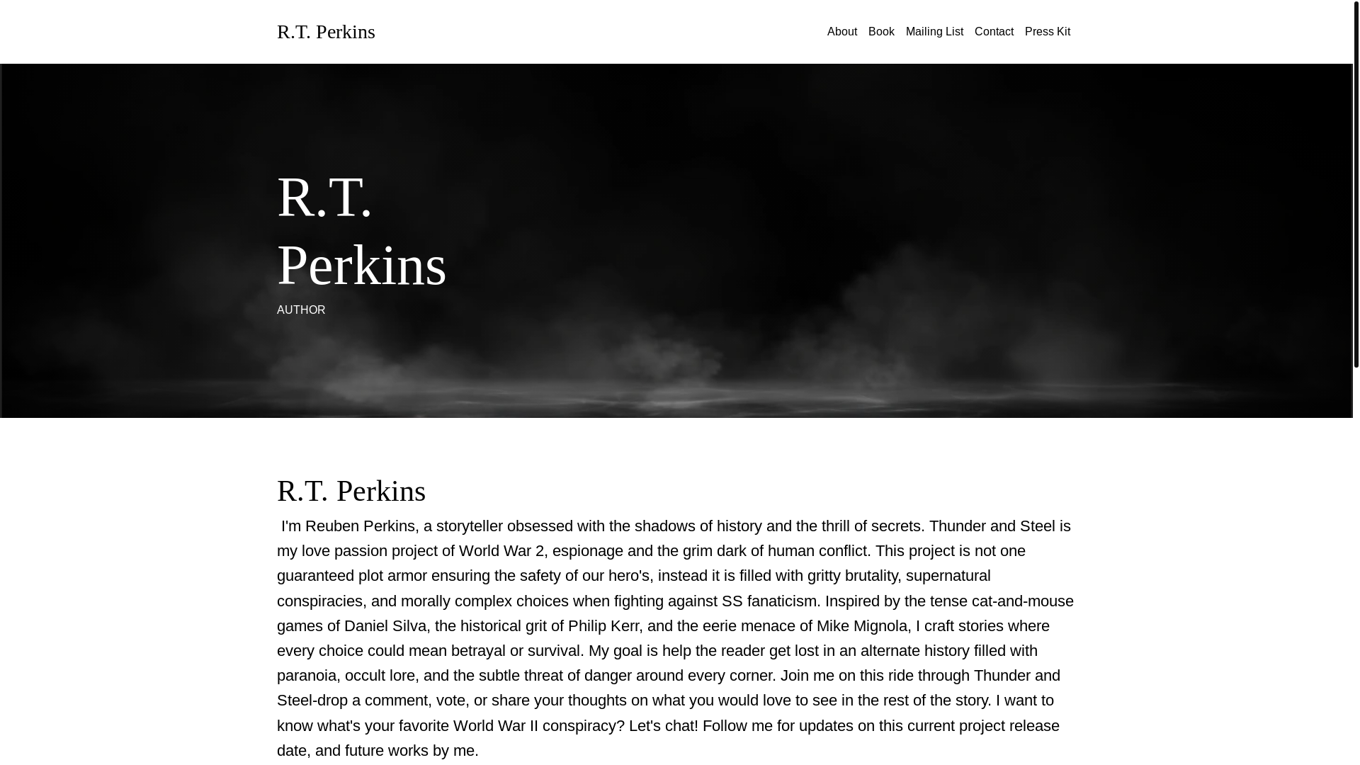 website screenshot of https://rtperkinsbooks.com/