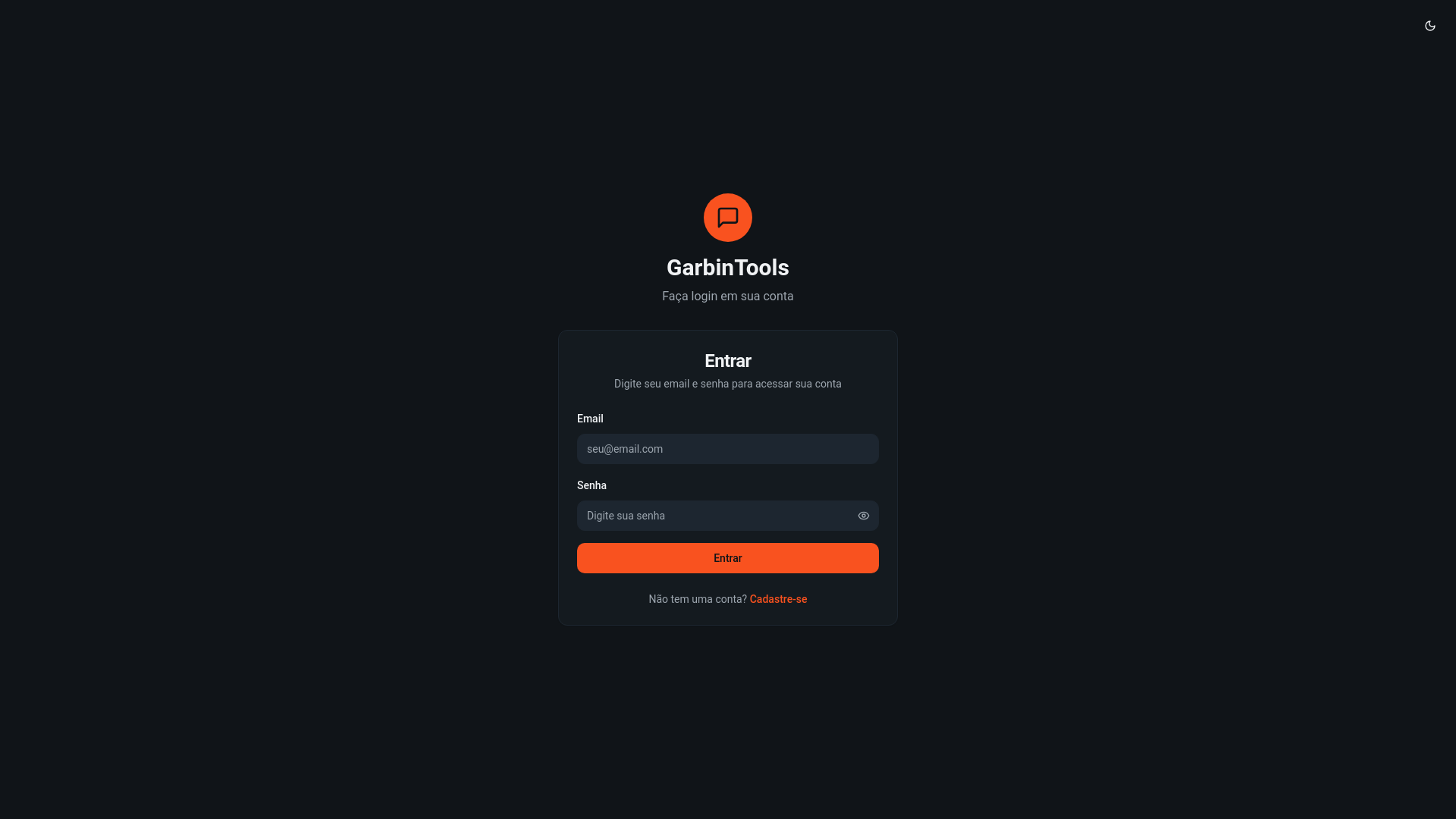 website screenshot of https://garbintools.com/