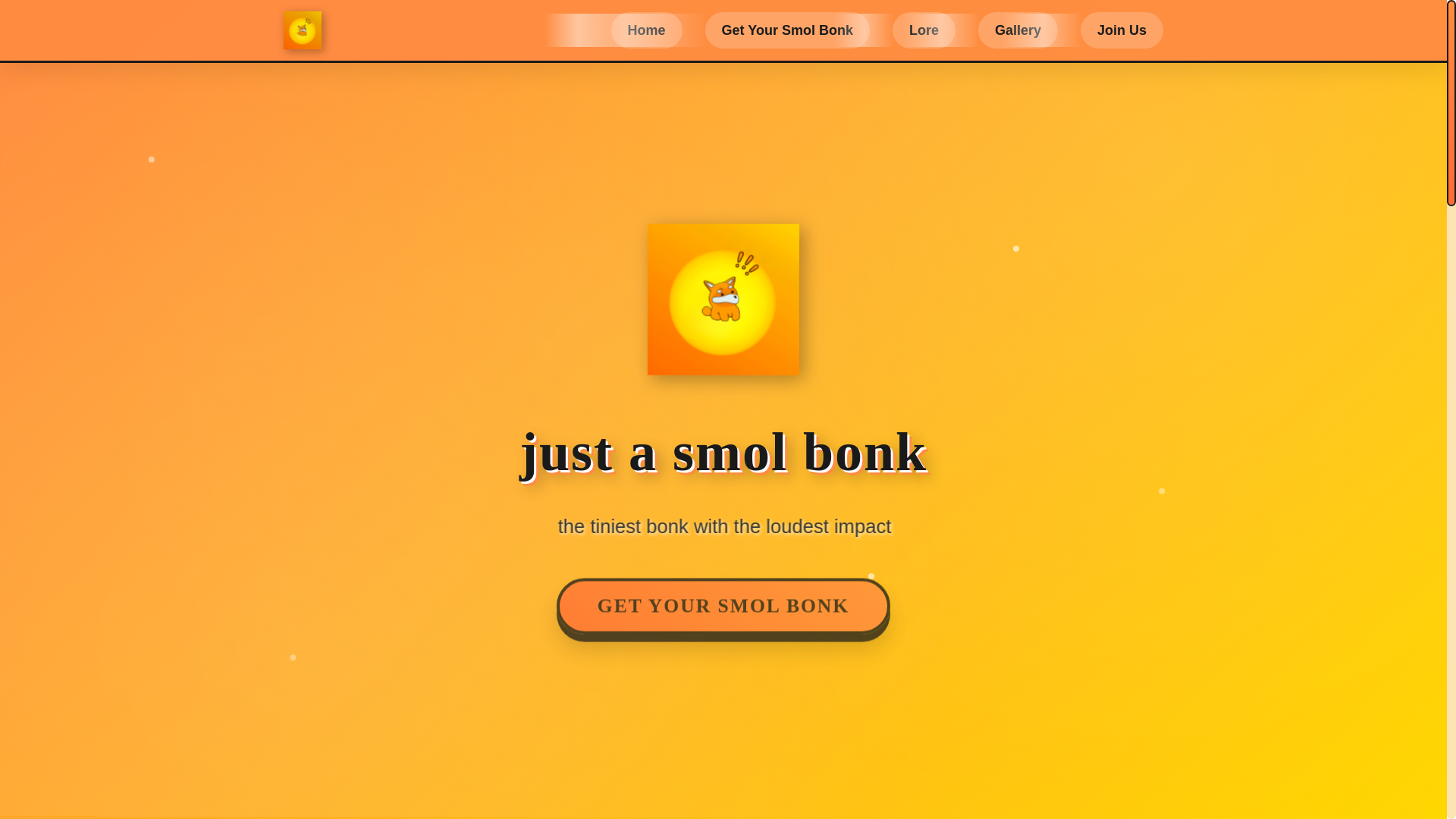 website screenshot of https://justasmolbonk.fun/