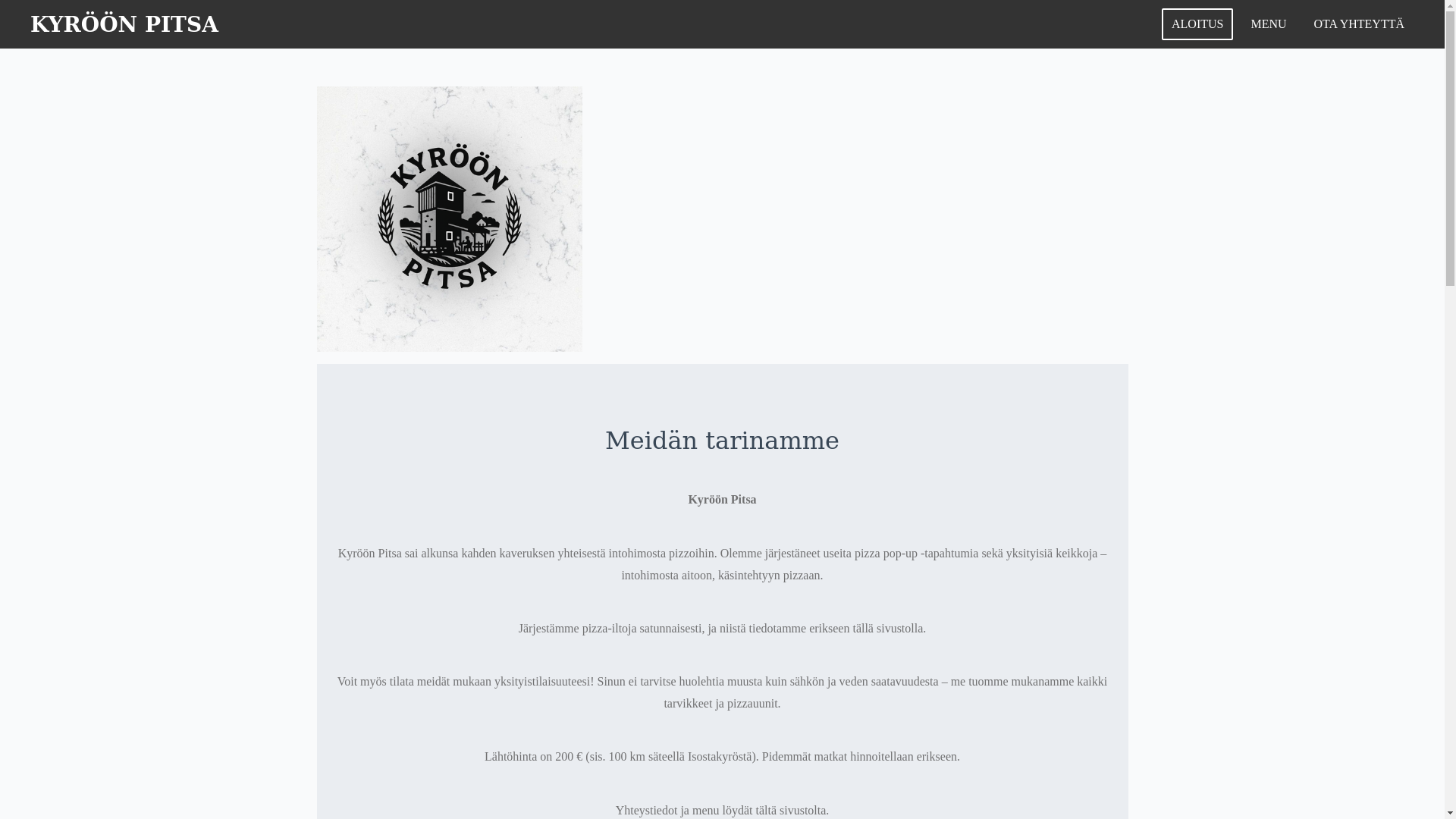 website screenshot of https://kyroonpitsa.com/