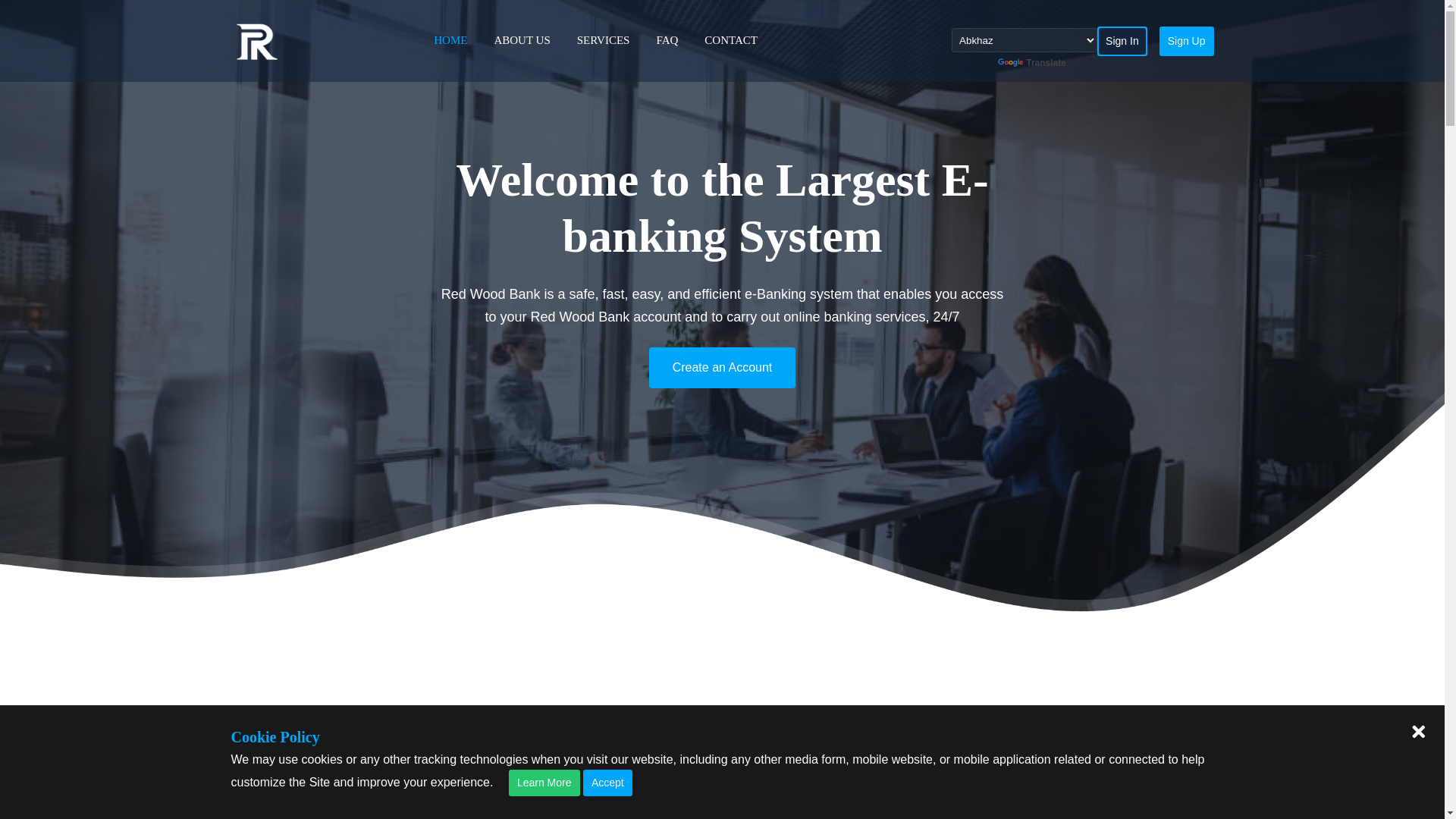 website screenshot of https://redwooodbank.co.uk/