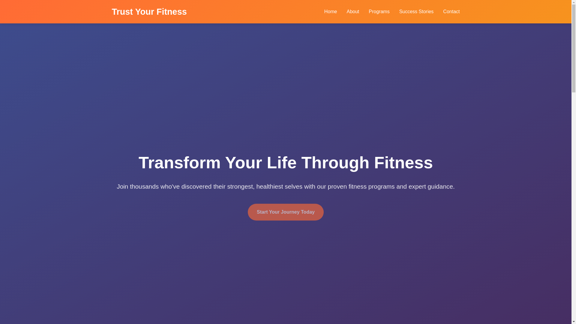 website screenshot of https://trustyourfitness.club/