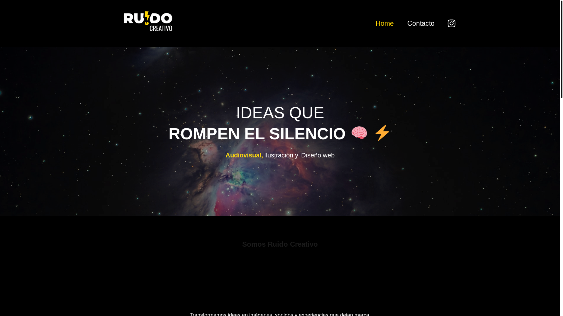website screenshot of https://ruidocreativo.com.ar/