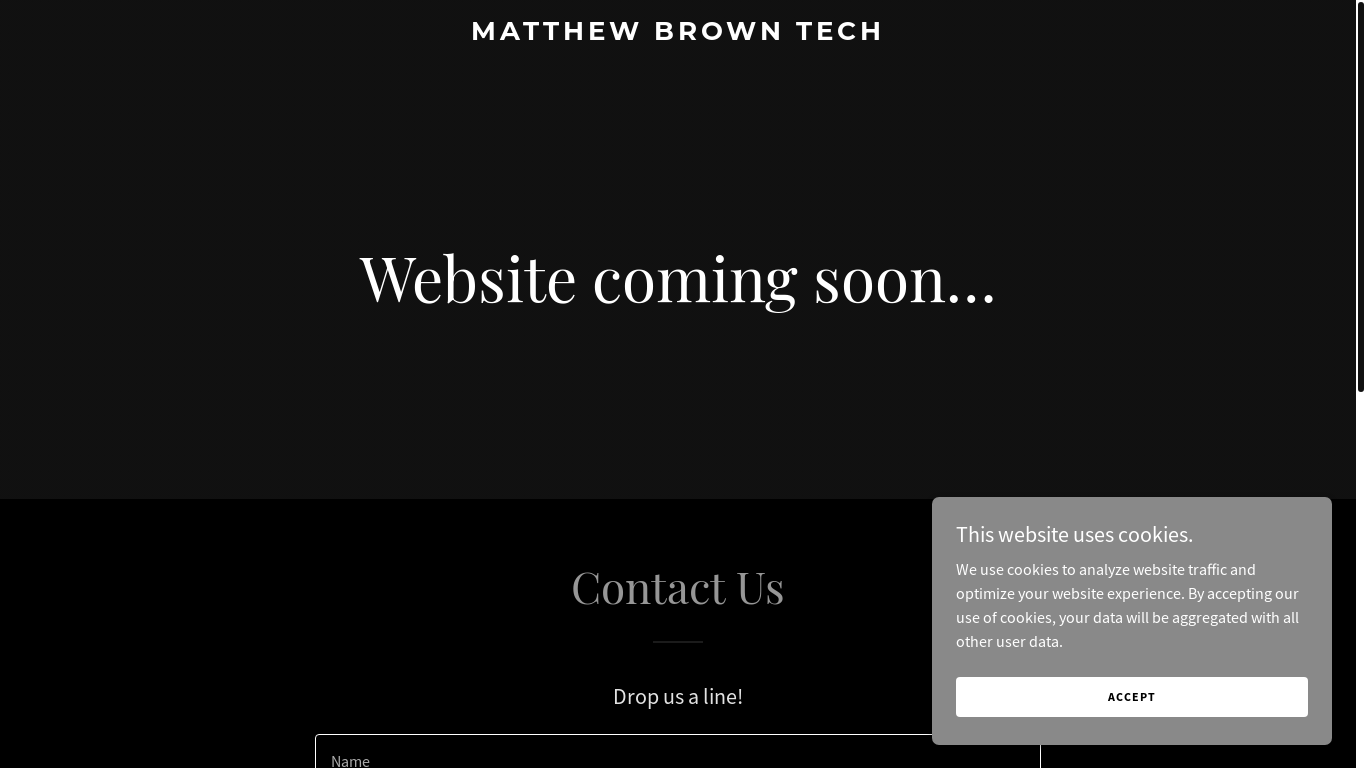 website screenshot of https://matthewbrowntech.com/