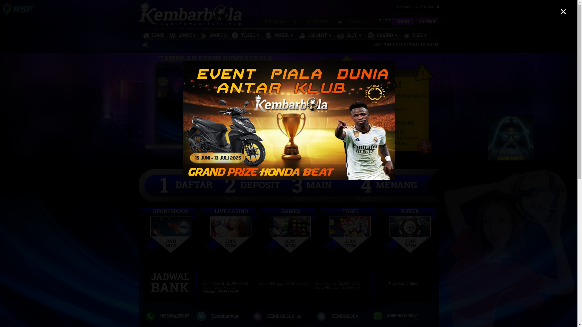 website screenshot of https://kembardua.xyz/