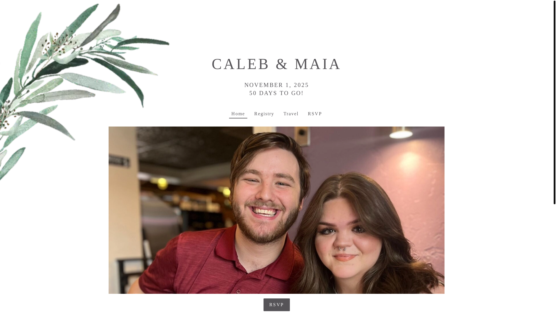 website screenshot of https://calebandmaia.com/