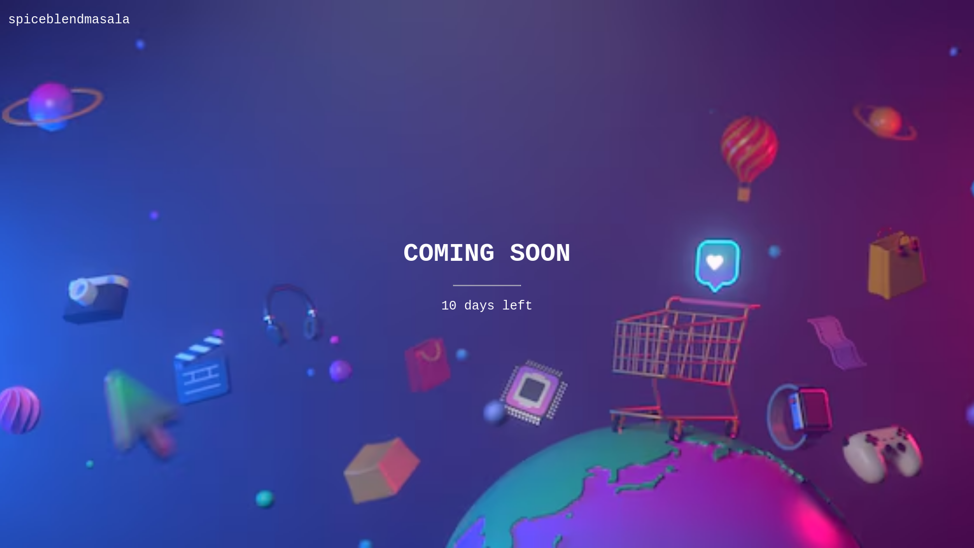 website screenshot of https://spiceblendmasala.com/