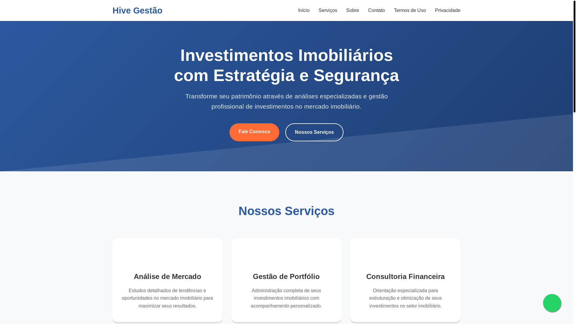 website screenshot of https://hiveanalise.fun/