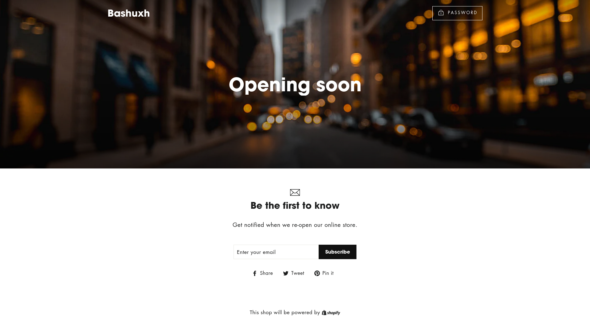 website screenshot of https://bashuxh.store/