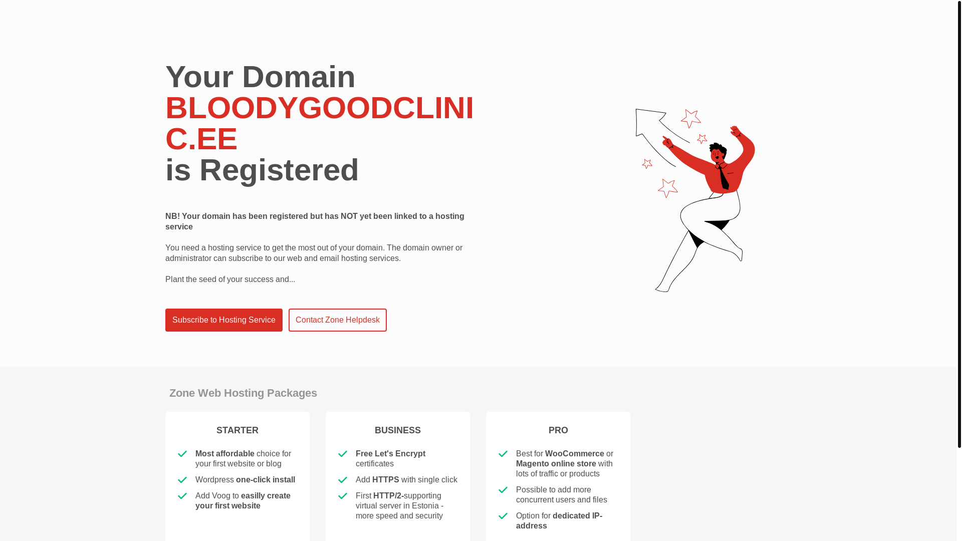 website screenshot of https://bloodygoodclinic.ee/