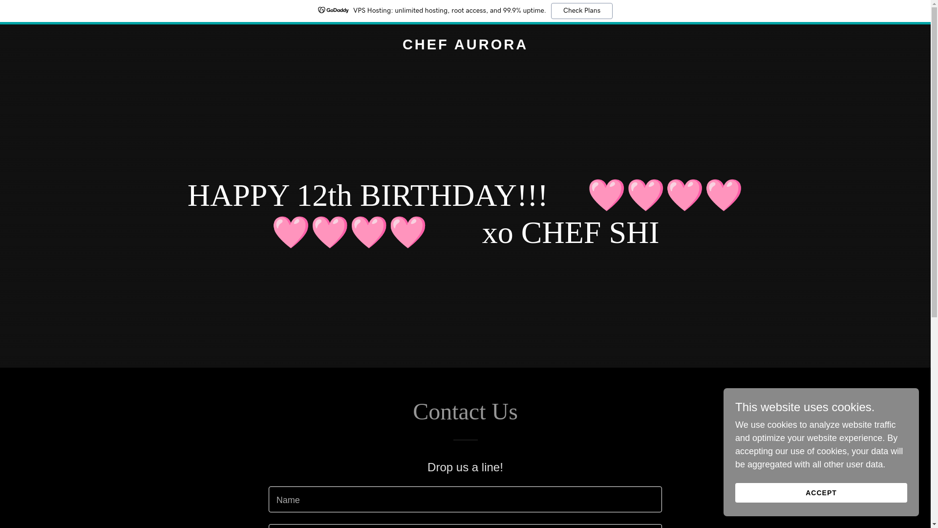 website screenshot of https://chefaurora.com/