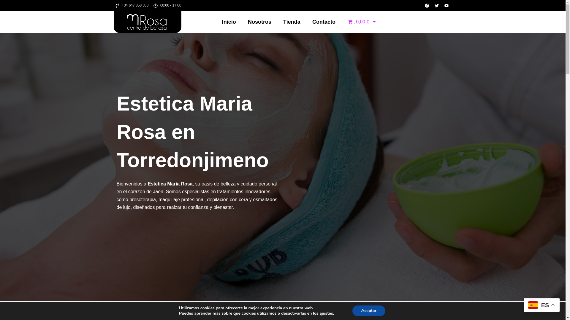 website screenshot of https://mariarosaguestetica.es/