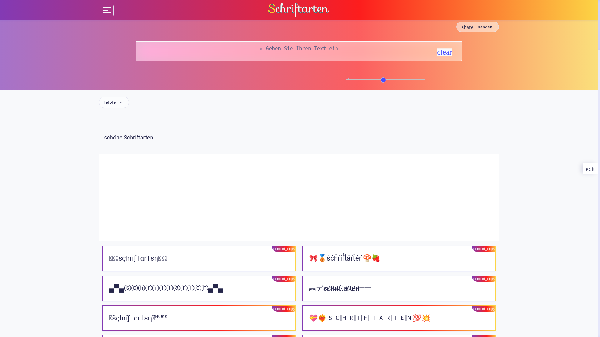 website screenshot of https://schriftarten-5cf.pages.dev/