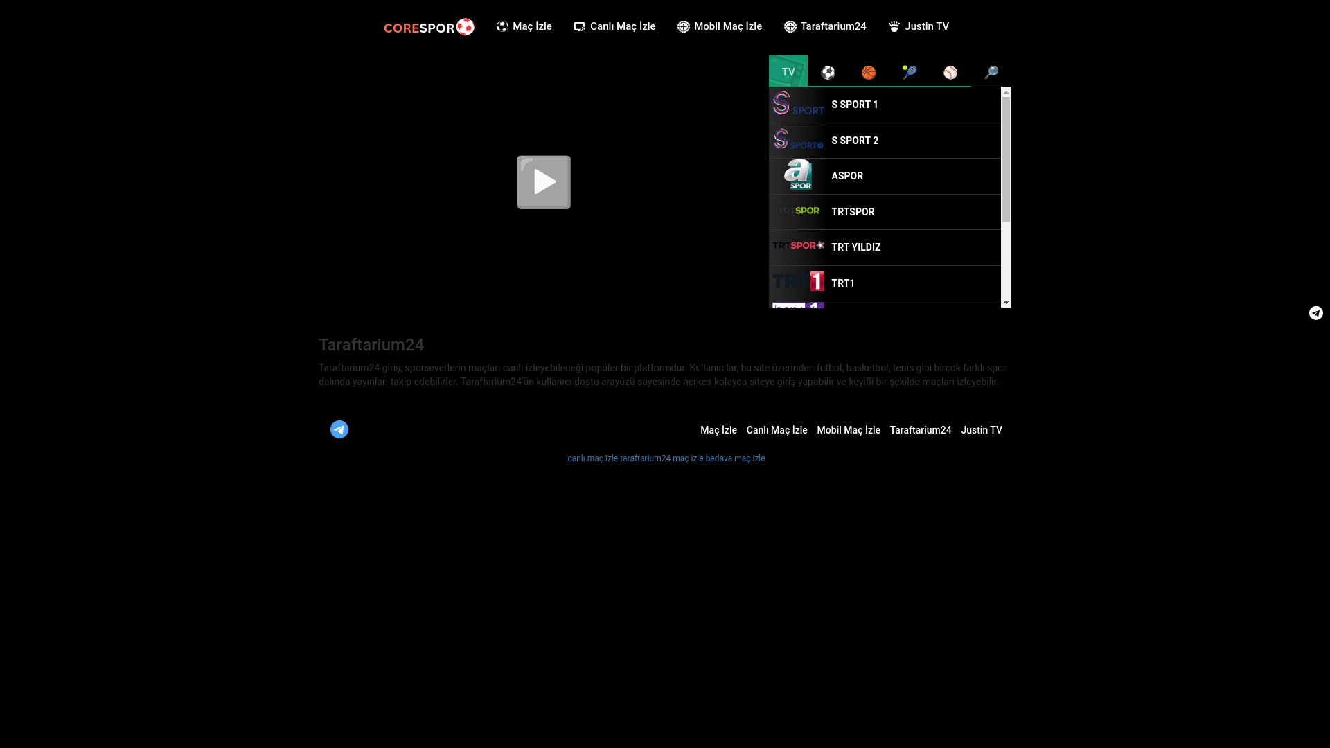 website screenshot of https://taraftariumgiris.eu/
