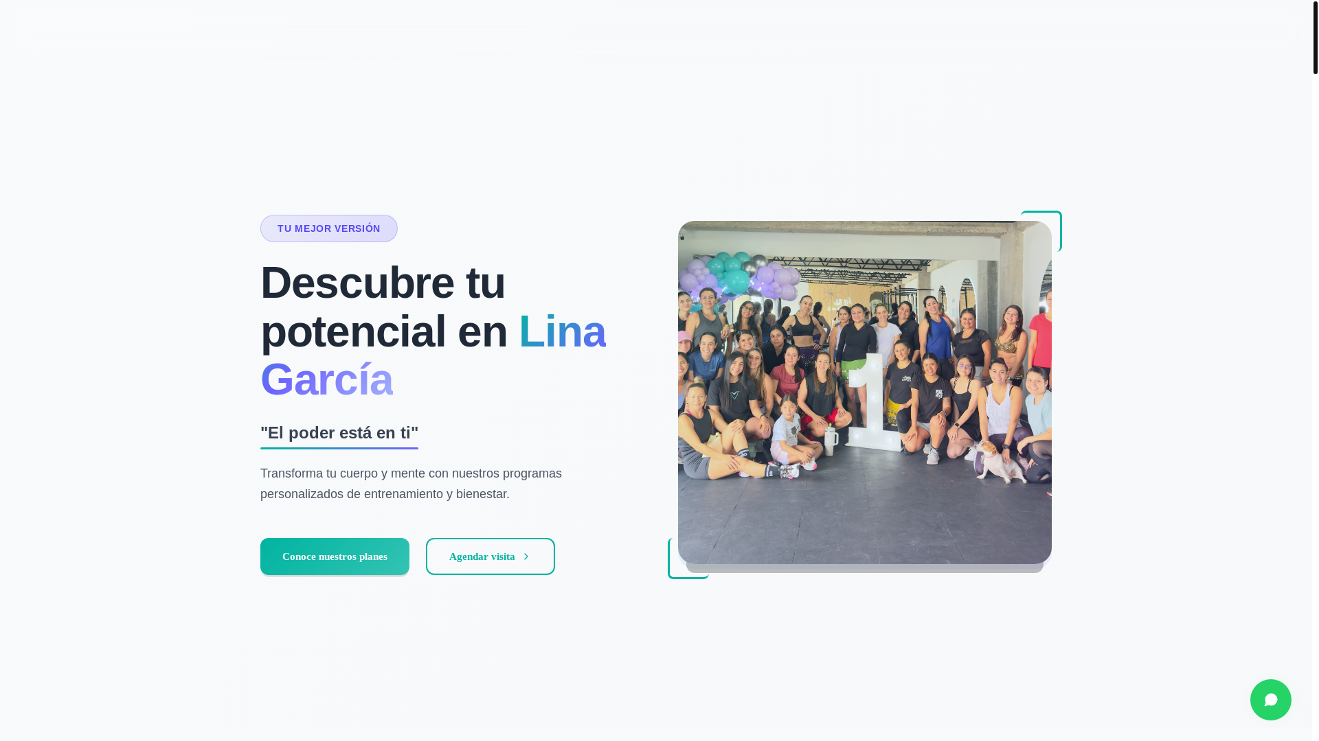 website screenshot of https://linagarciaentrenamientos.com/