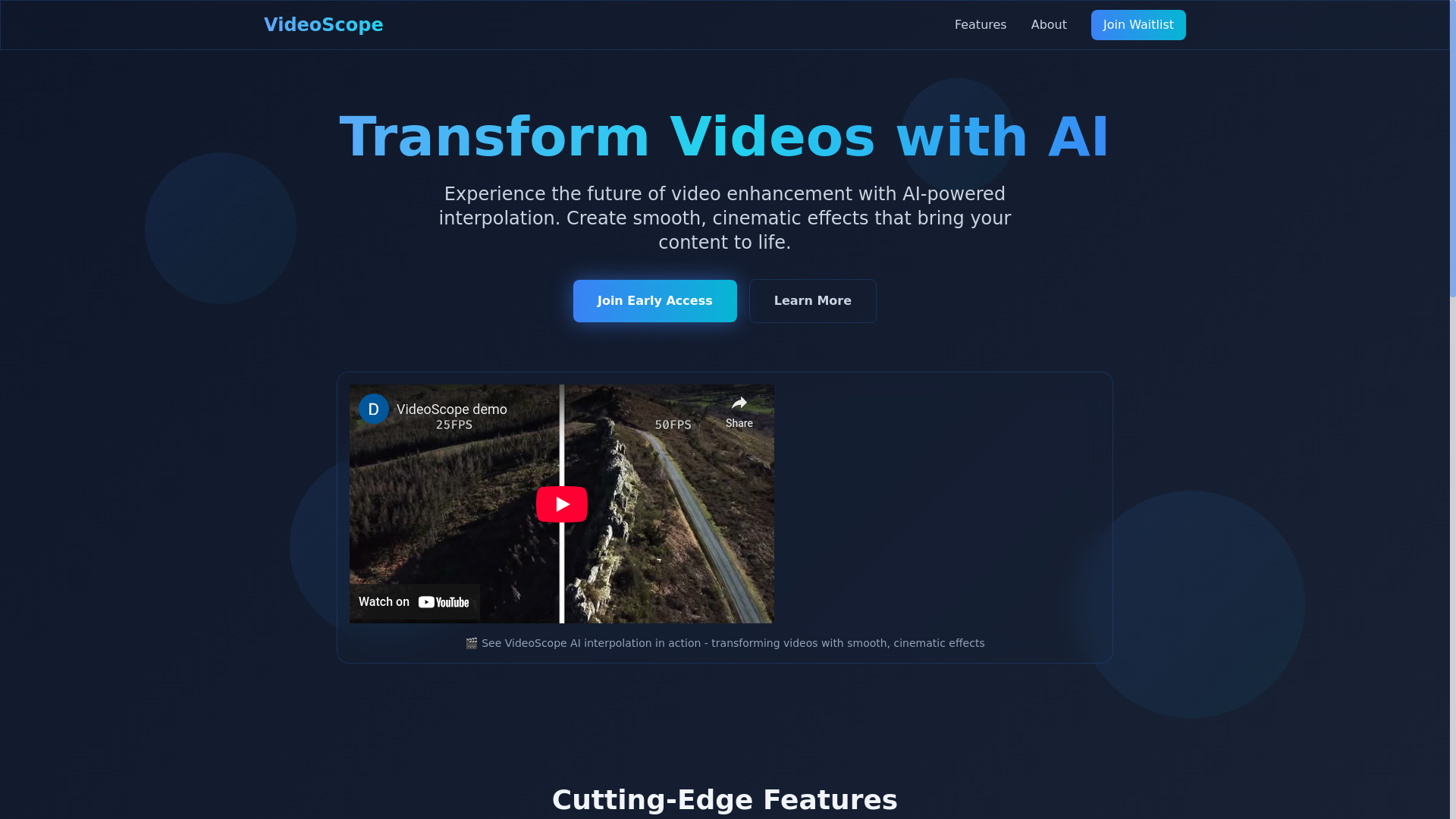 website screenshot of https://videoscope-landing.pages.dev/