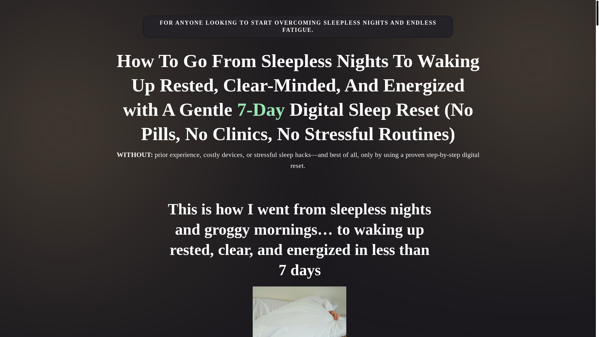 website screenshot of https://peacefulsleepreset.com/