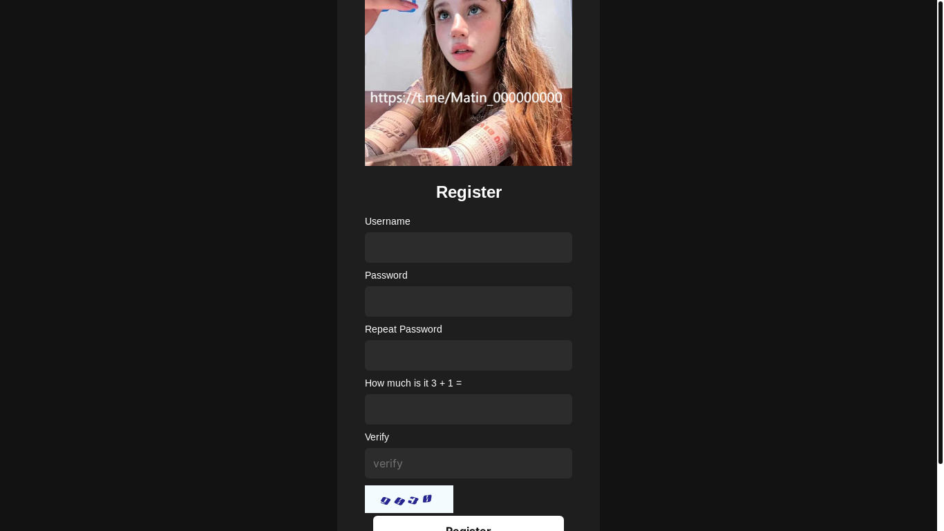 website screenshot of https://bergou36.online/register?i=vr0in1