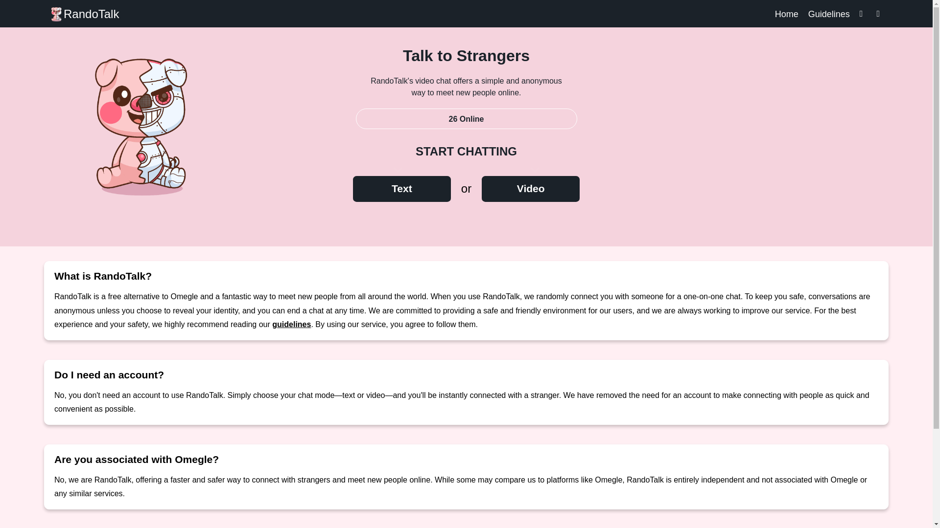 website screenshot of https://www.randotalk.com/