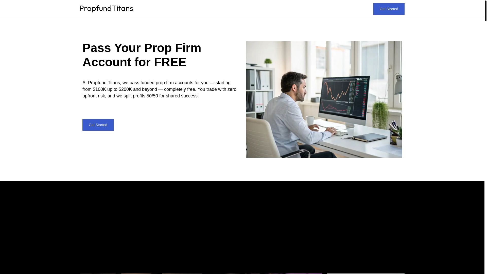 website screenshot of https://propfundstitan.com/