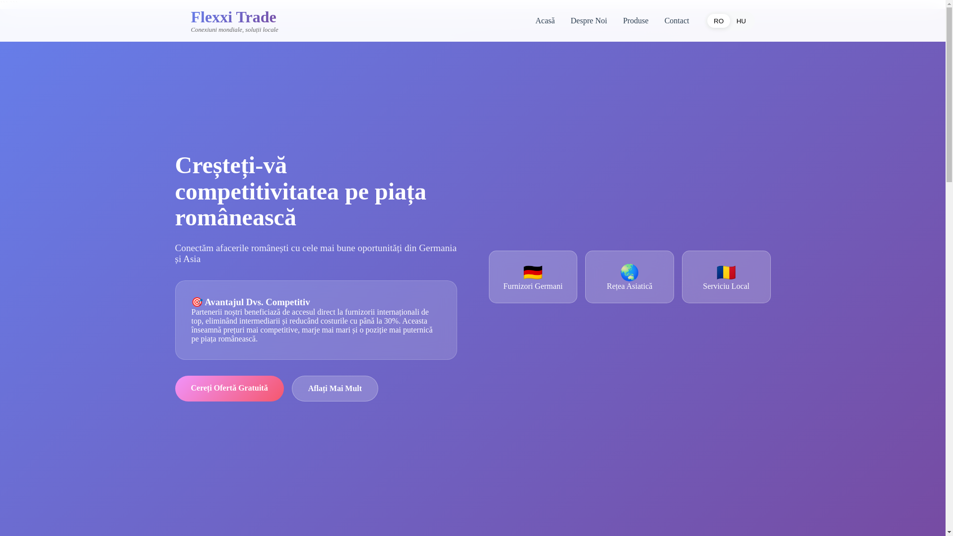 website screenshot of https://flexxi.ro/