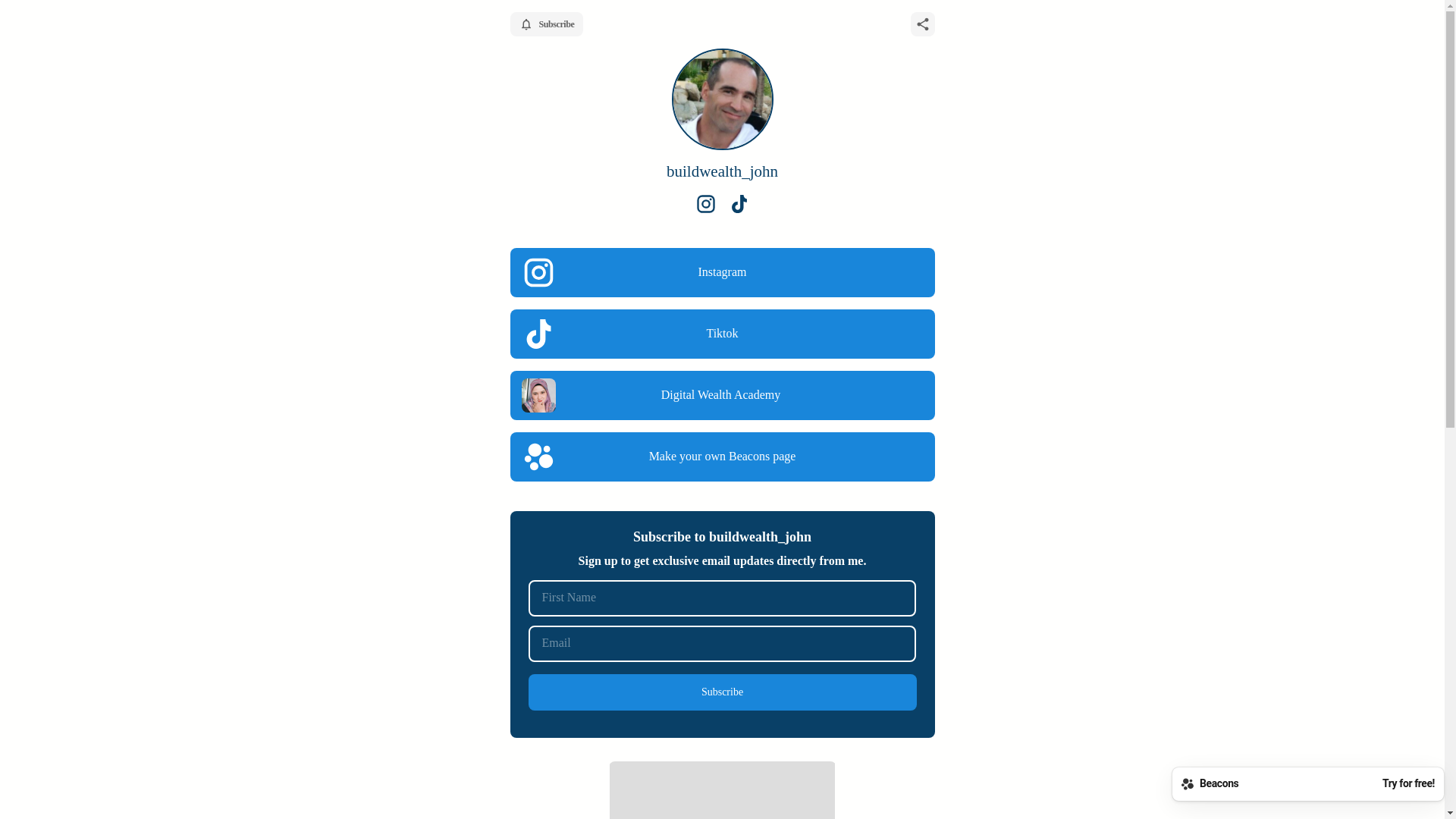 website screenshot of https://buildwealthjohn.com/