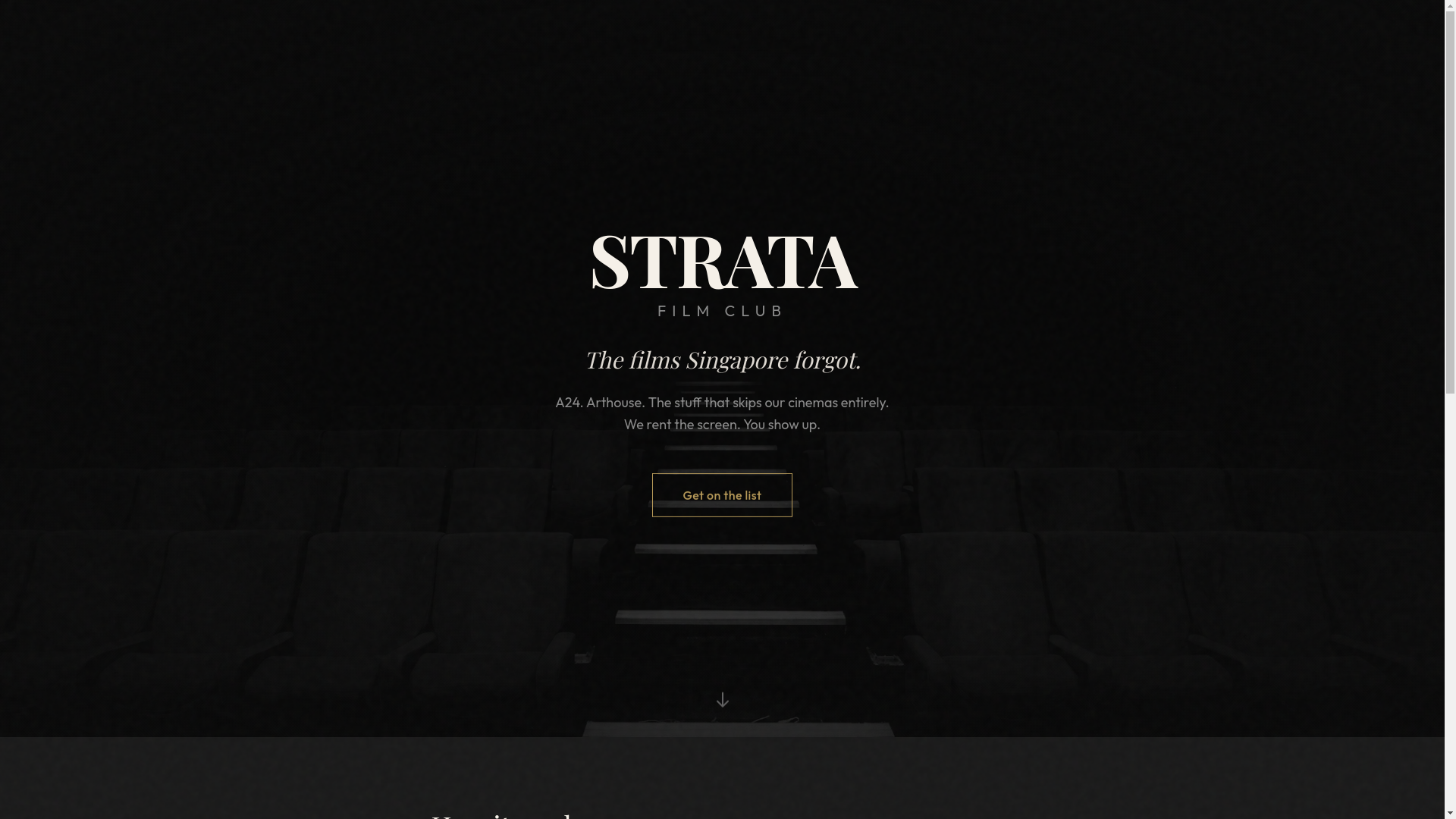 website screenshot of https://stratafilmclub.com/