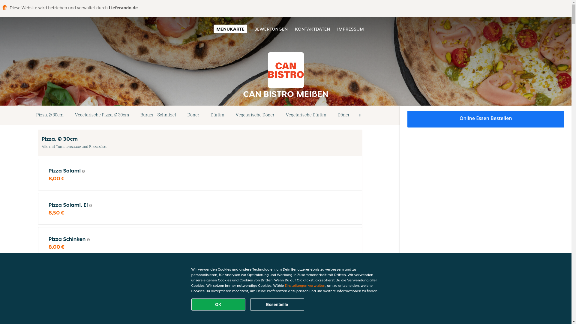 website screenshot of https://canbistro-meissen.de/