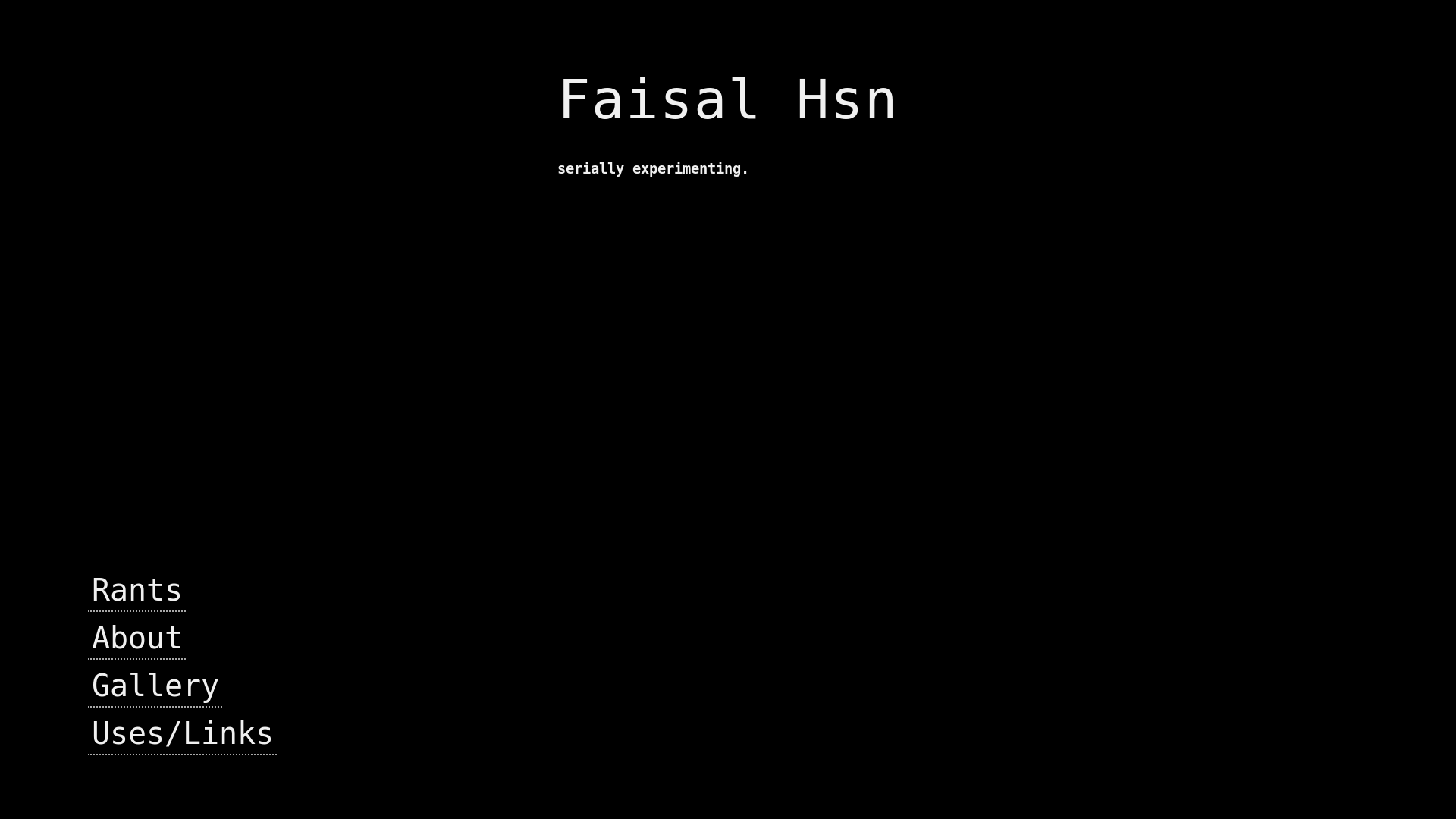 website screenshot of https://faisalhsn.github.io/