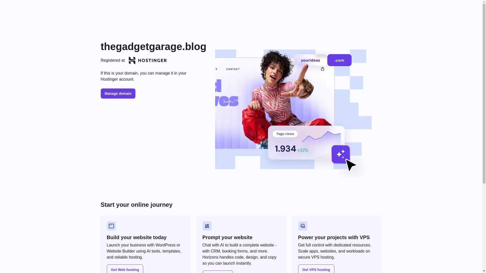 website screenshot of https://thegadgetgarage.blog/