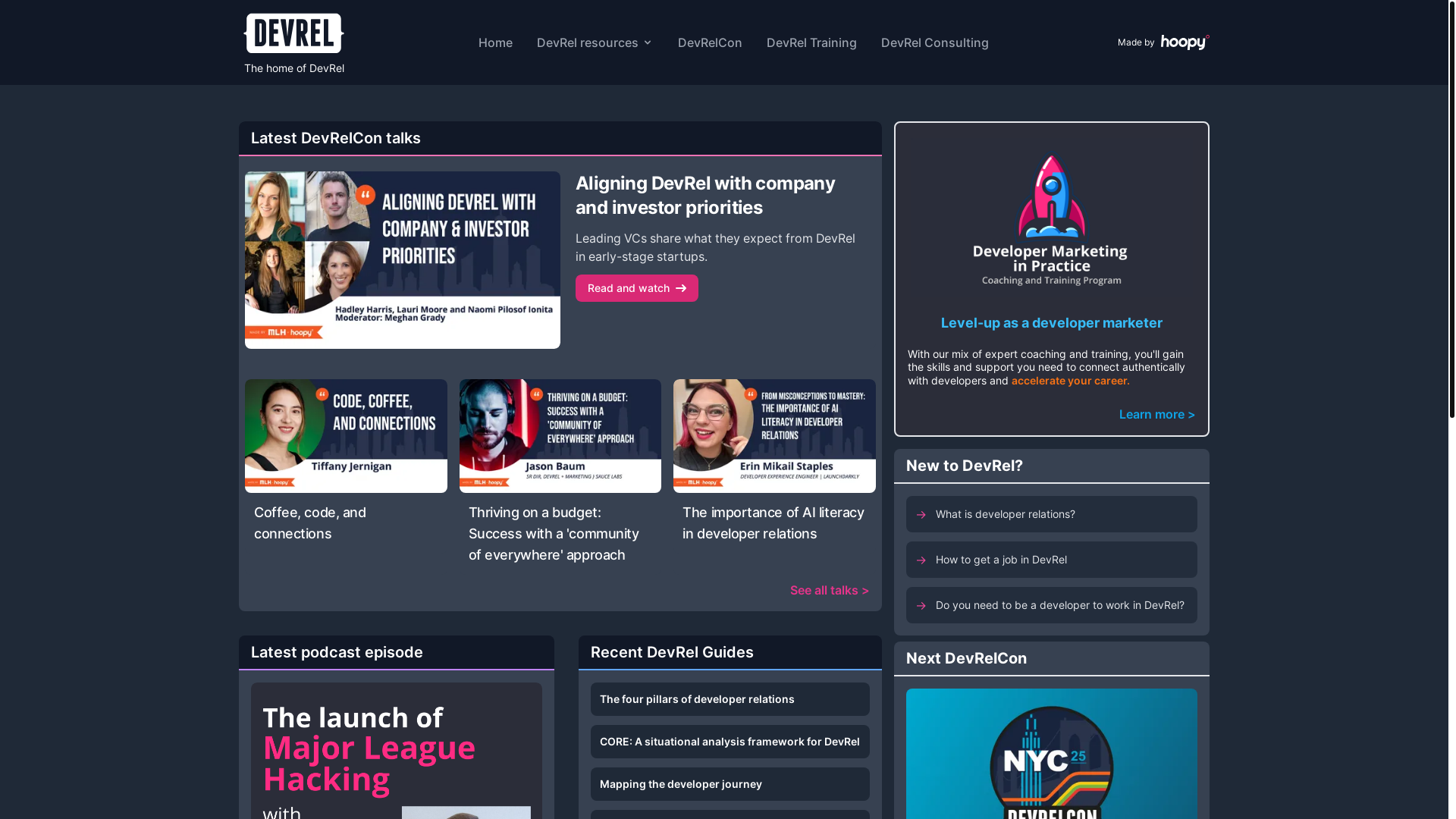 website screenshot of https://developerrelations-com-2024-redesign.pages.dev/