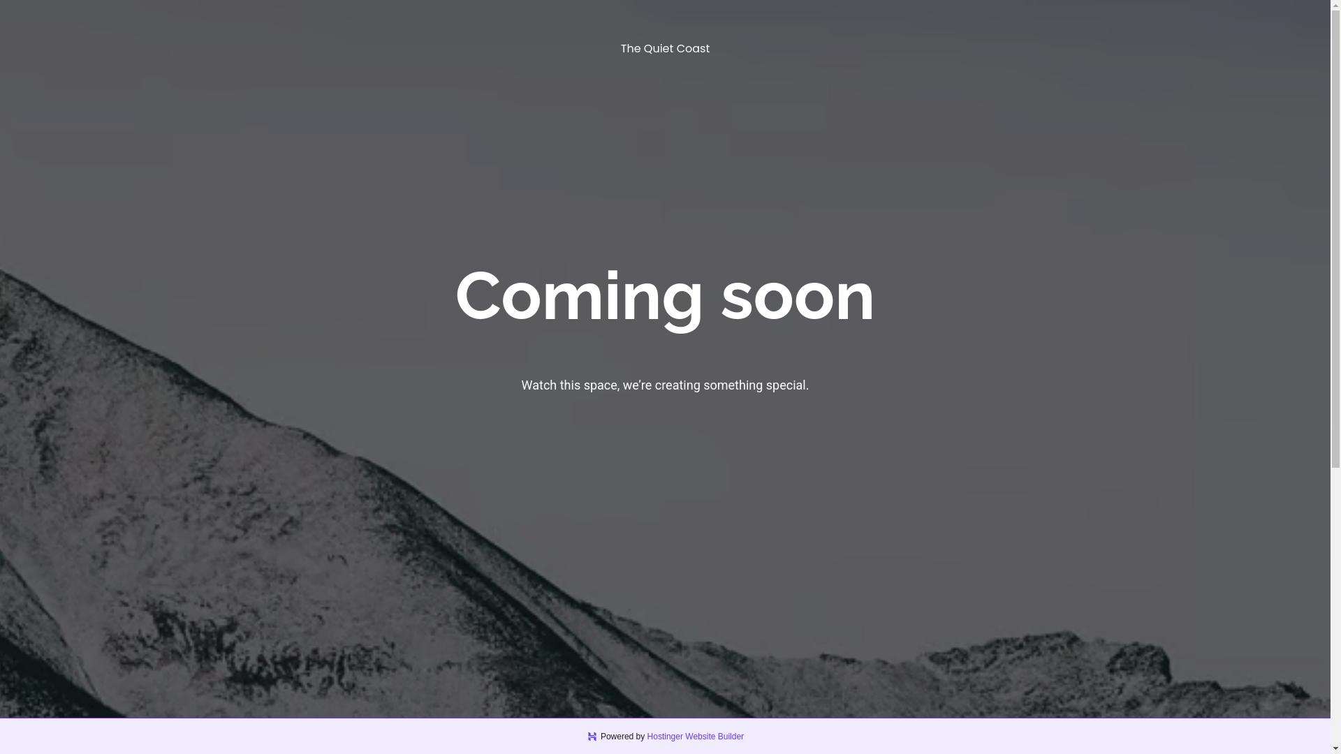 website screenshot of https://thequietcoast.in/