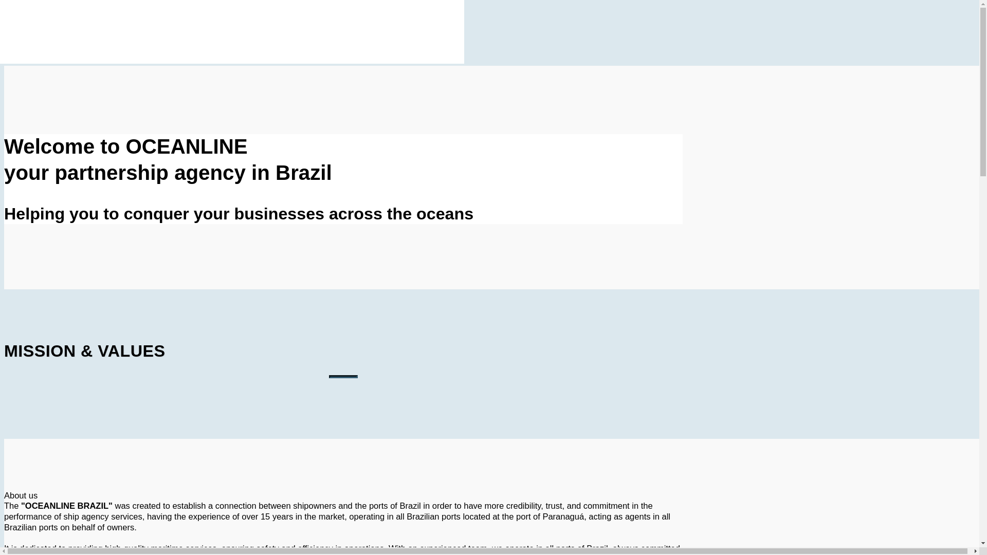 website screenshot of https://oceanlinebrazil-agency.com/