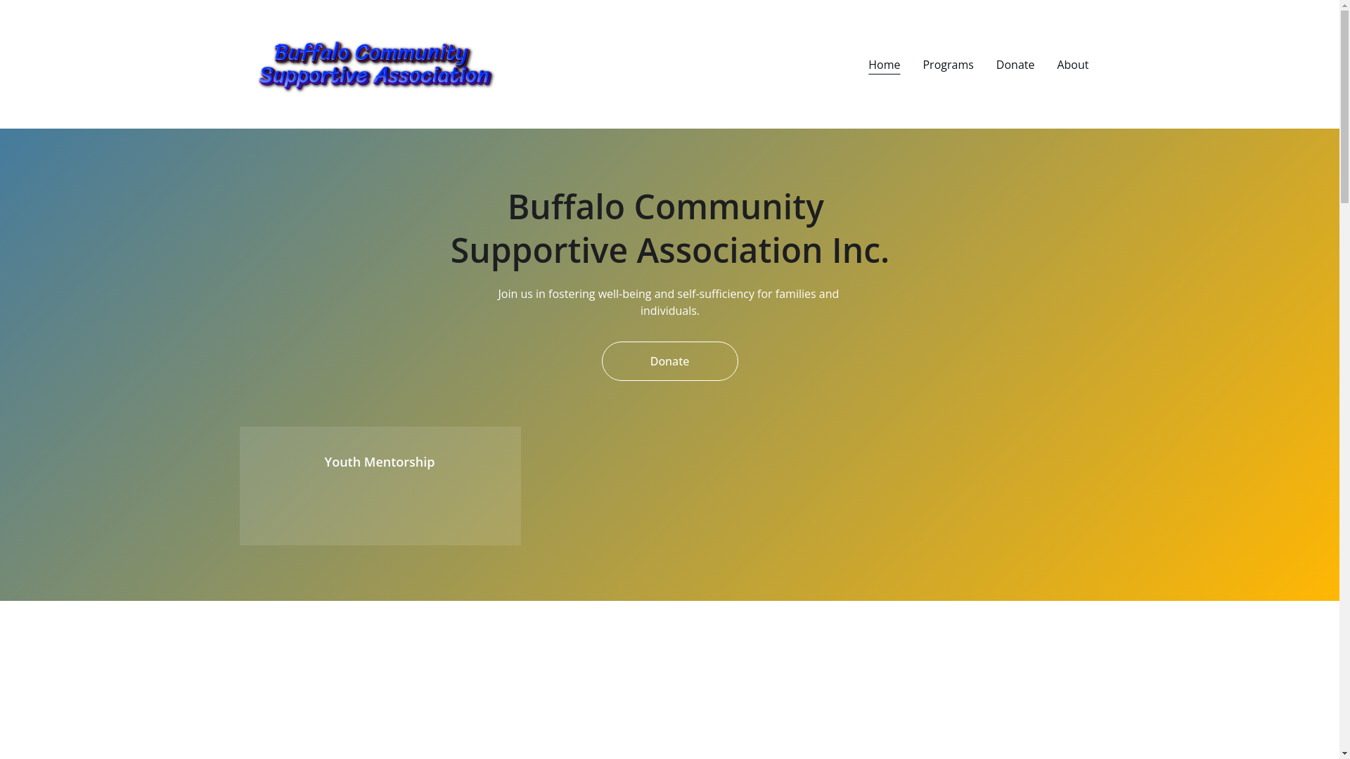 website screenshot of https://buffalocommunitysupportiveassociation.org/