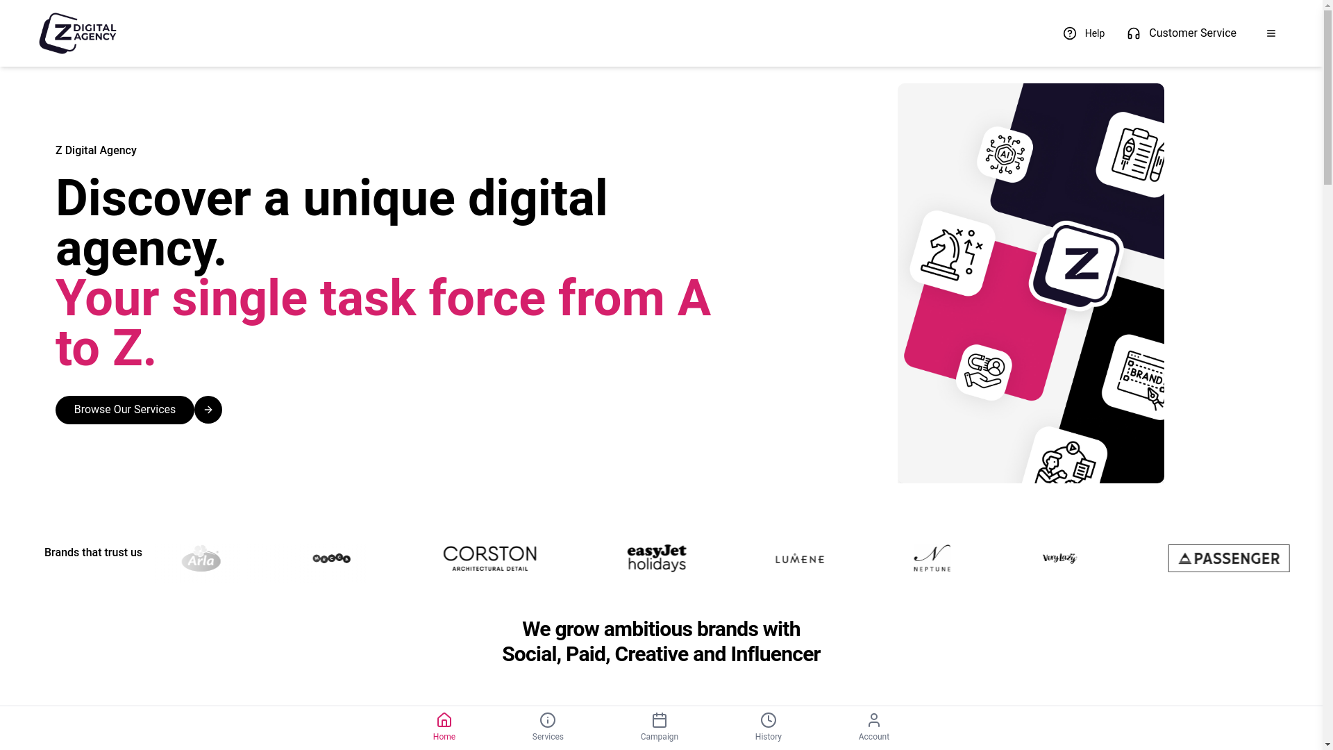 website screenshot of https://zdigitalglobal.online/