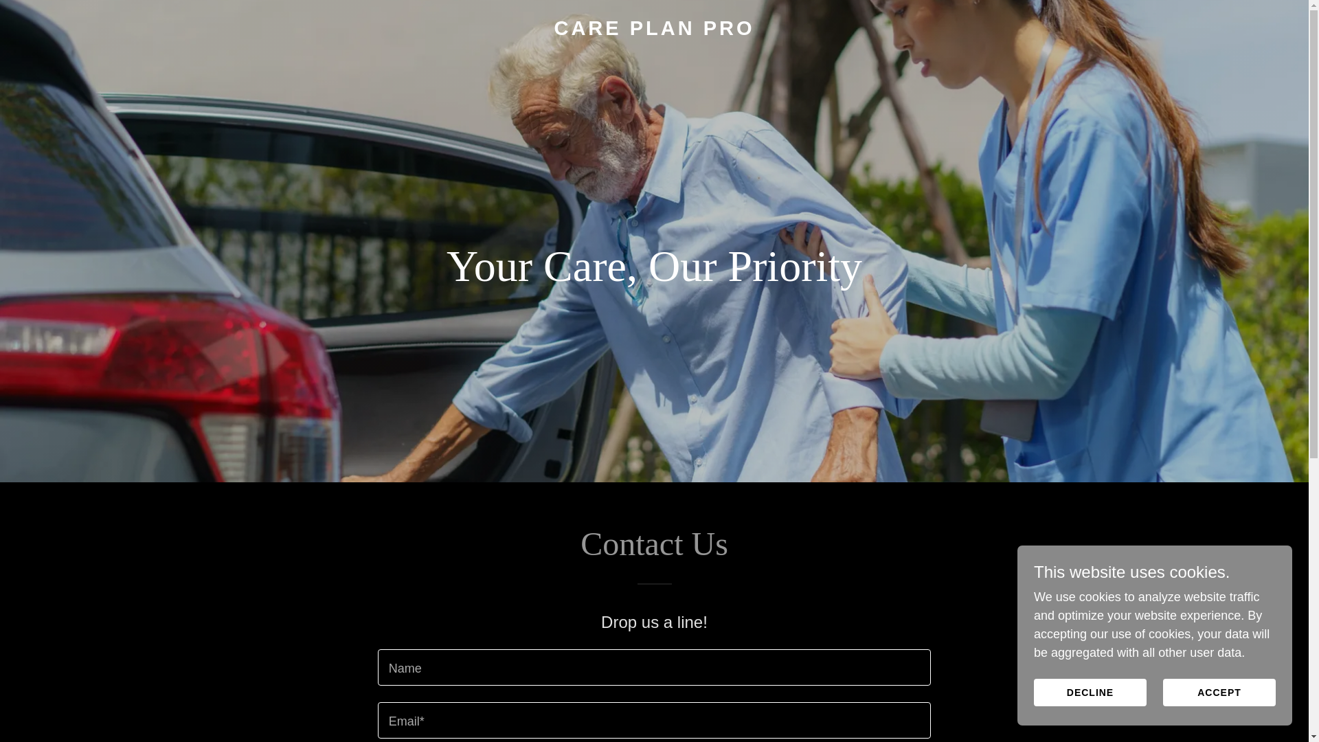 website screenshot of https://careplanpro.co.uk/