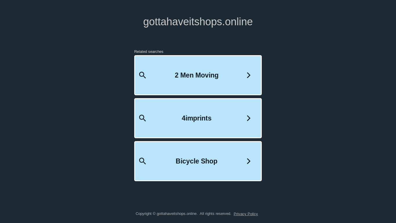 website screenshot of https://gottahaveitshops.online/