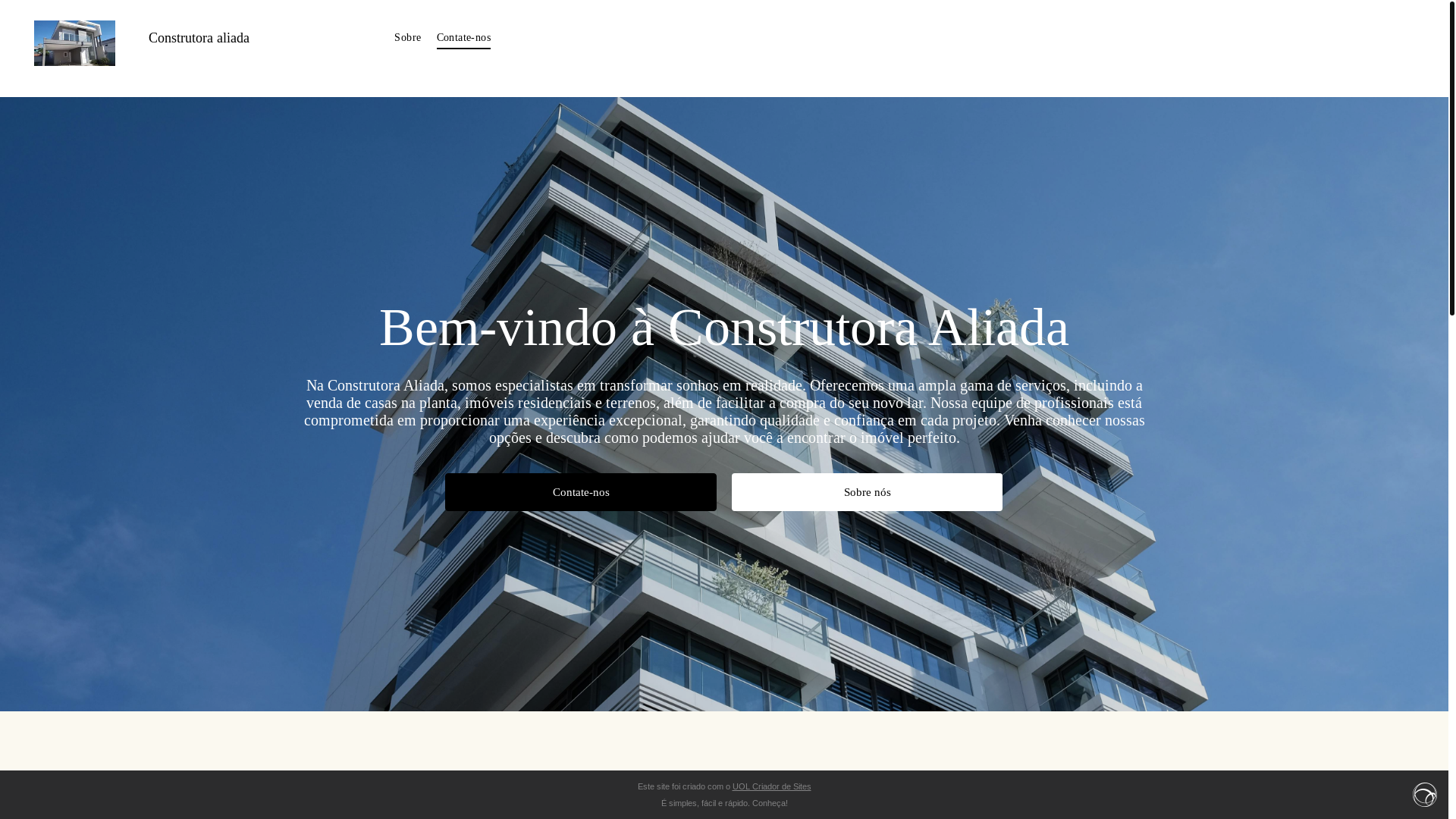 website screenshot of https://construtoraaliada.com.br/