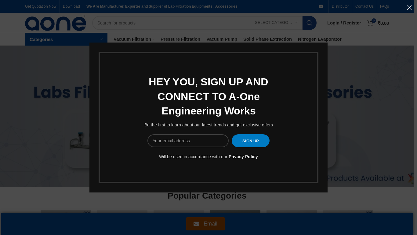 website screenshot of https://aoneenggworks.com/