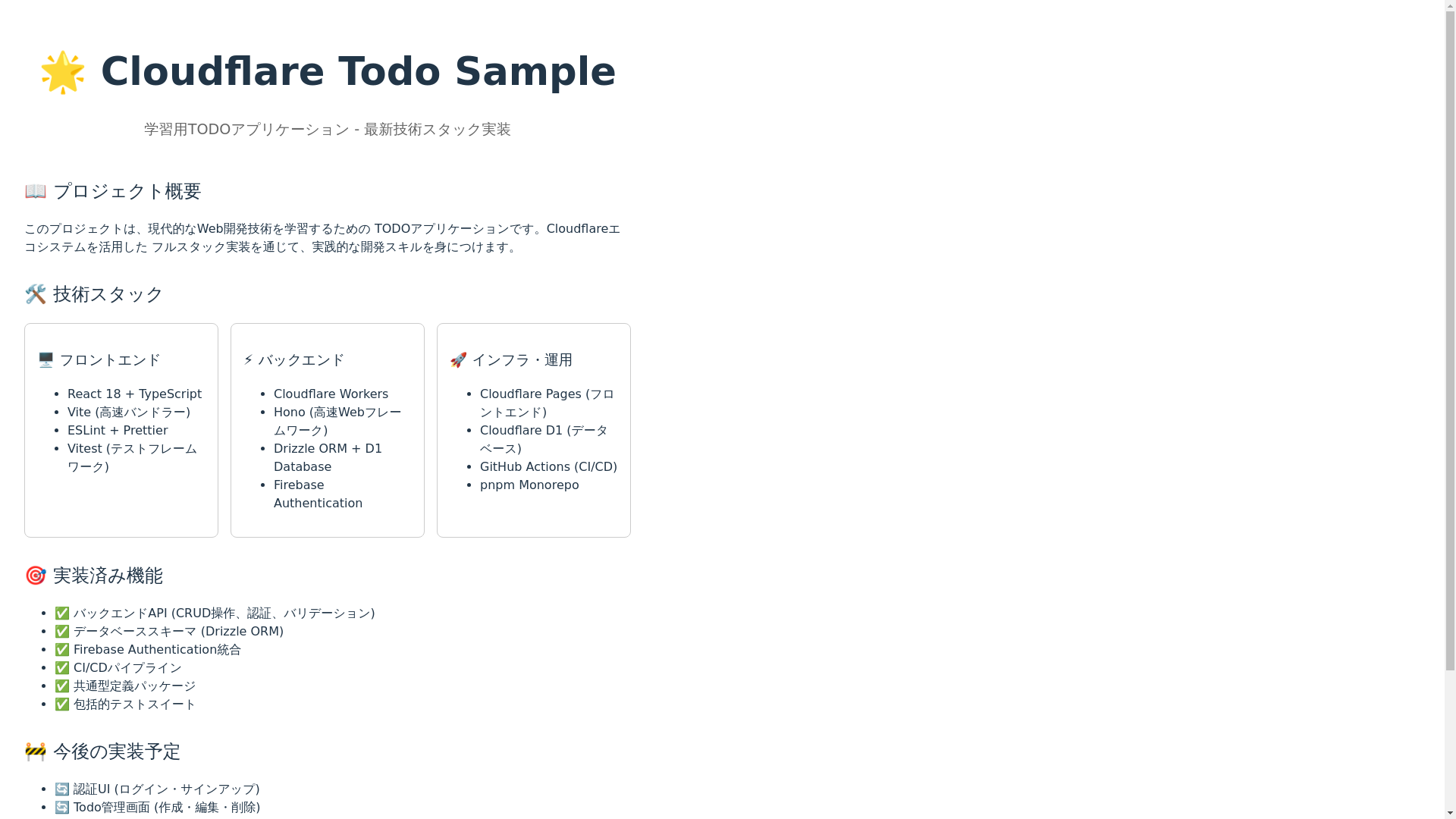 website screenshot of https://cloudflare-todo-sample-frontend.pages.dev/